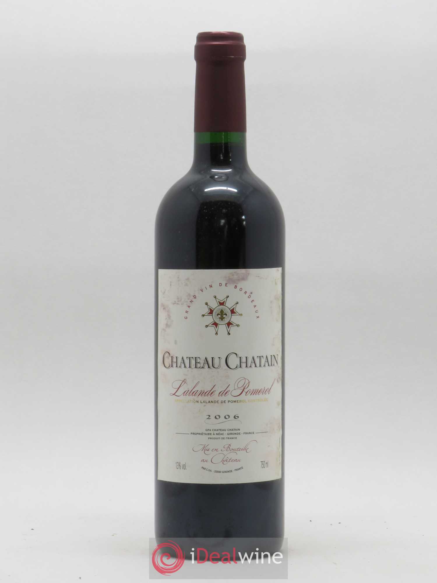 Lalande-de-Pomerol Château Chatain 2006 - Lot de 1 bouteille - 0