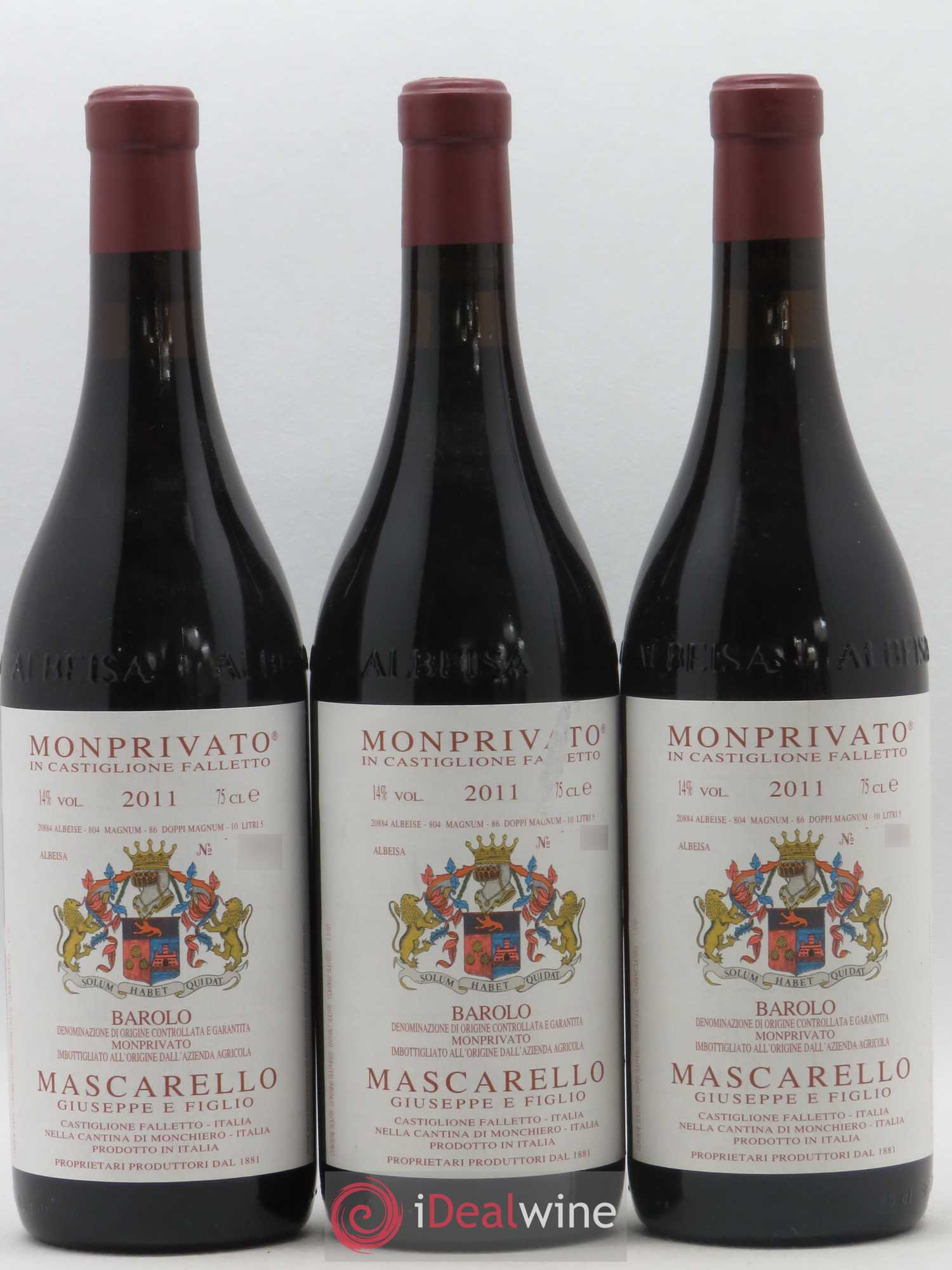 Barolo DOCG Monprivato Giuseppe Mascarello 2011 - Lot of 3 bottles - 0