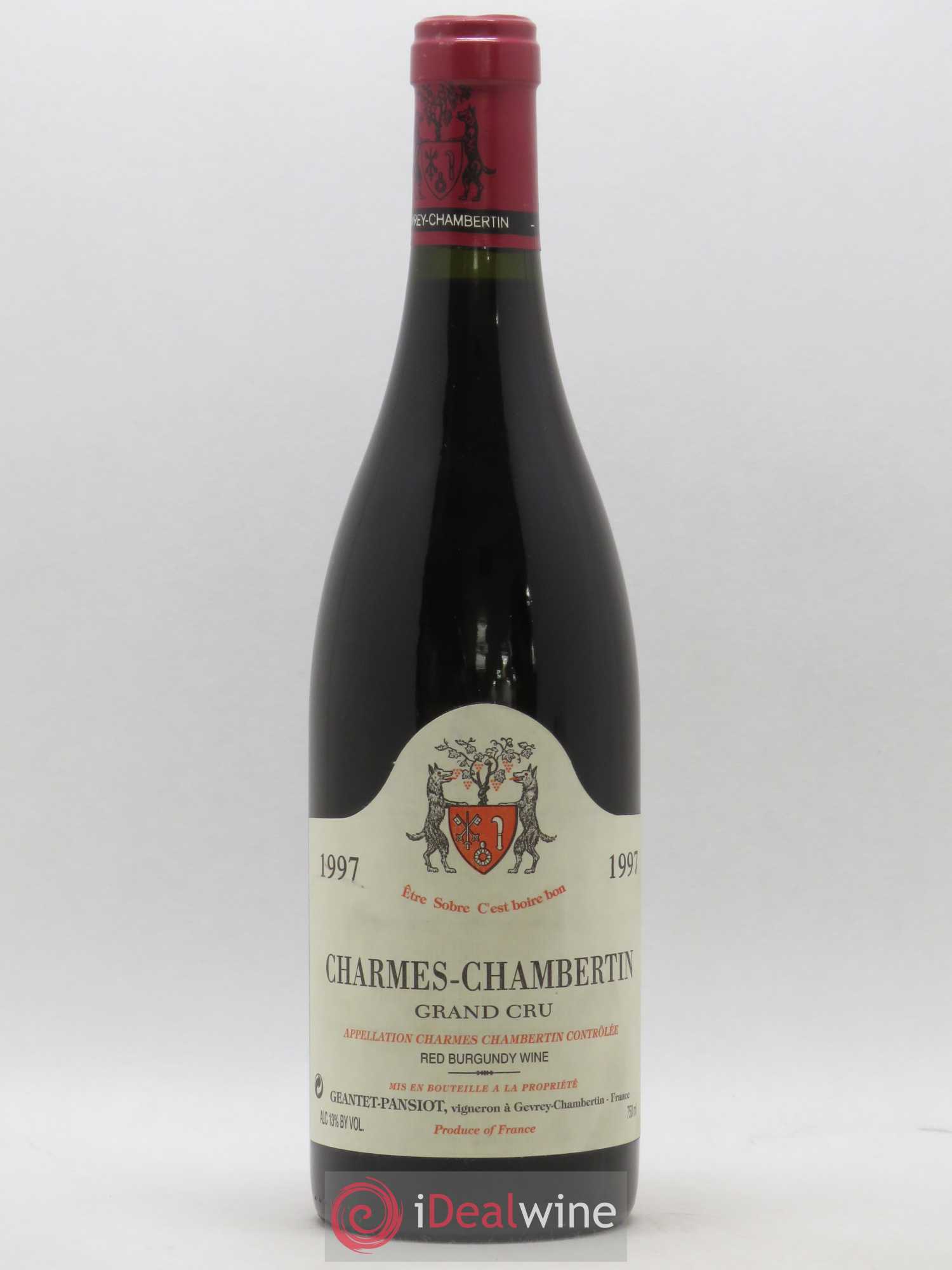 Charmes-Chambertin Grand Cru Geantet-Pansiot 1997 - Lot of 1 bottle - 0