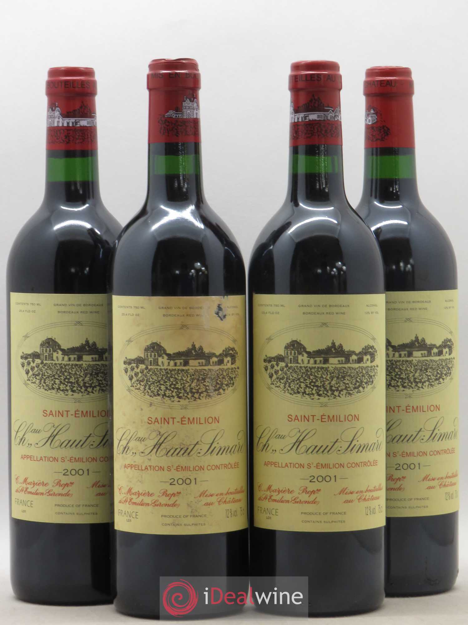 Château Haut-Simard 2001 - Lot of 4 bottles - 0