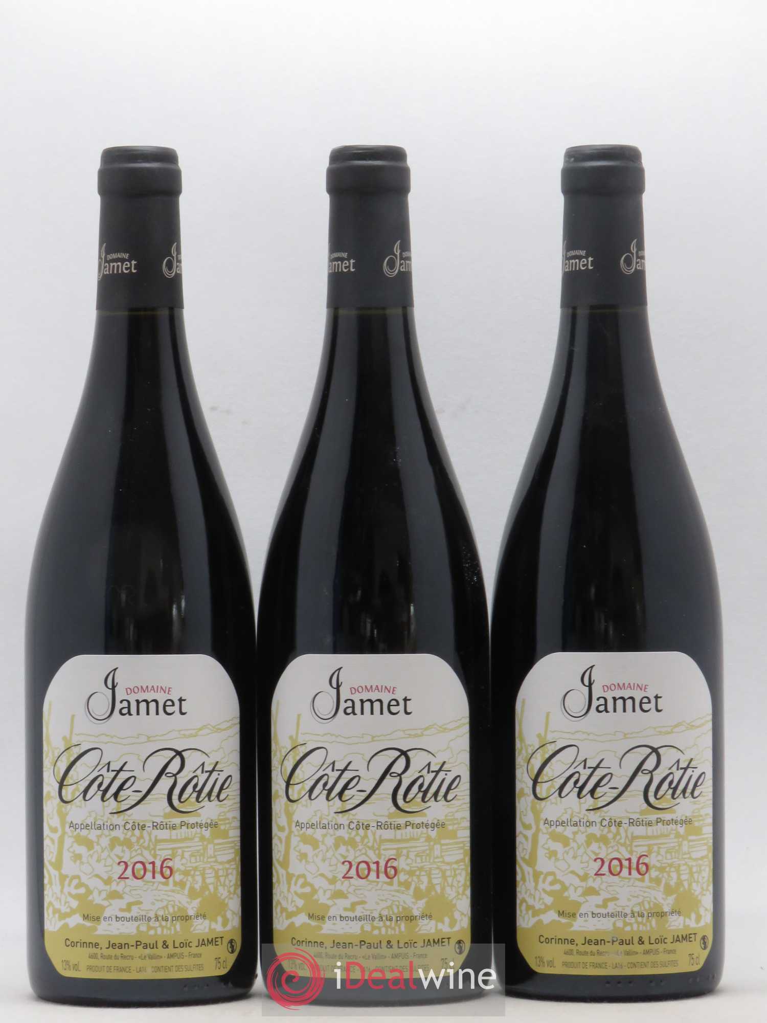 Côte-Rôtie Jamet (Domaine) 2016 - Lot of 3 bottles - 0