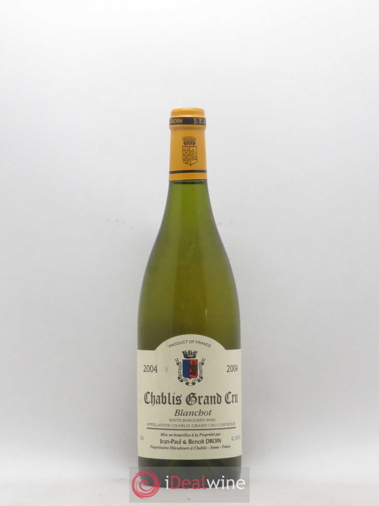 Chablis Grand Cru Blanchot Jean-Paul & Benoît Droin (Domaine) 2004 - Lot of 1 bottle - 0