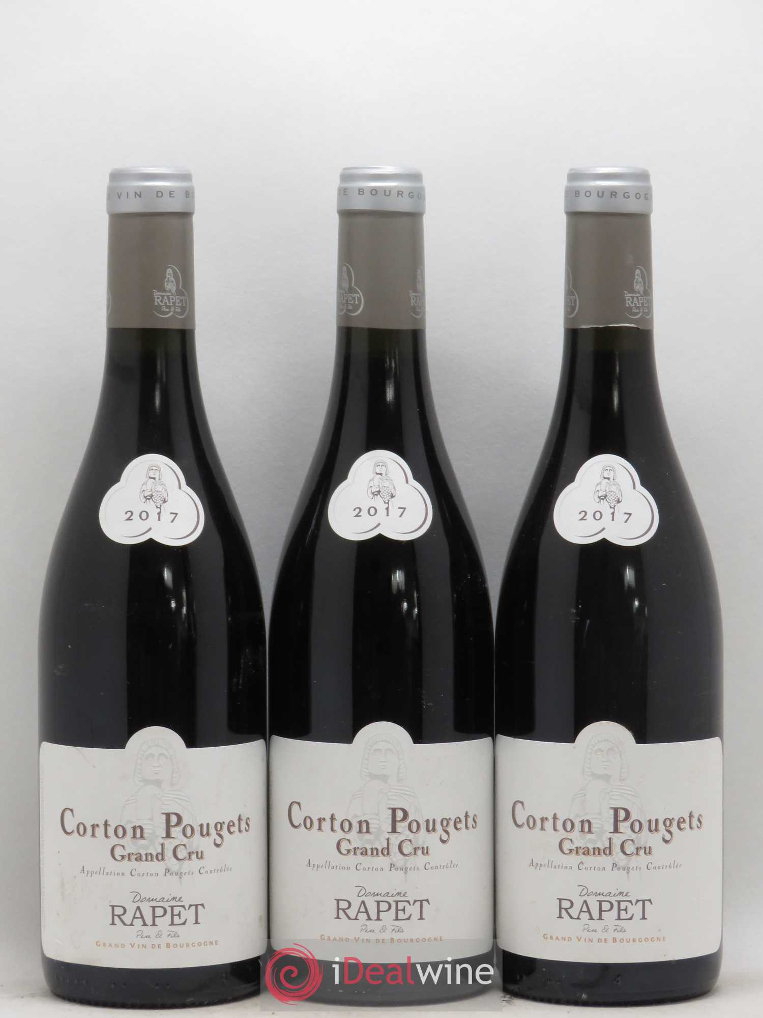 Corton Grand Cru Pougets Rapet Père & Fils 2017 - Lot de 3 bouteilles - 0