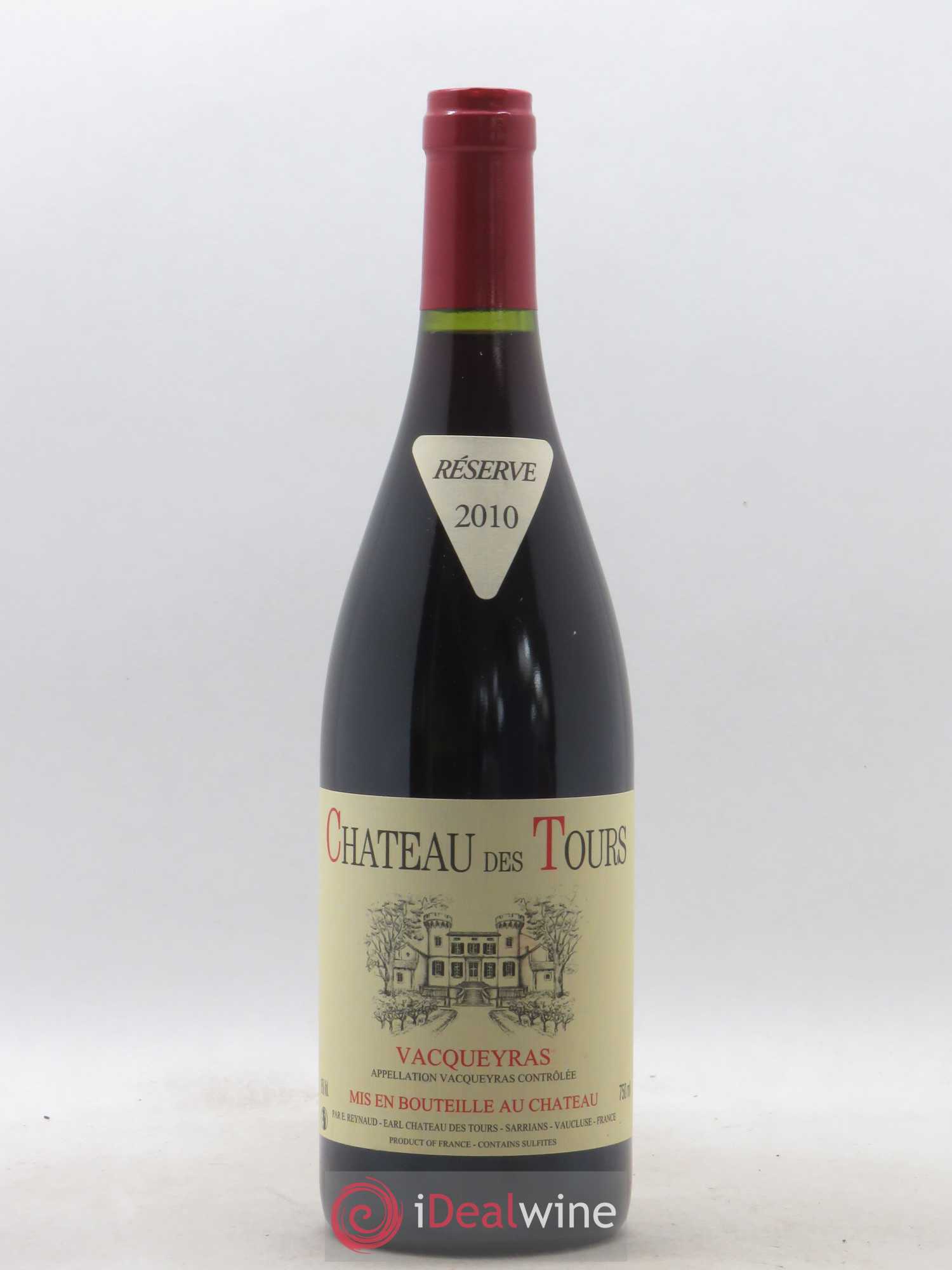 Vacqueyras Château des Tours Emmanuel Reynaud 2010 - Lot de 1 bouteille - 0