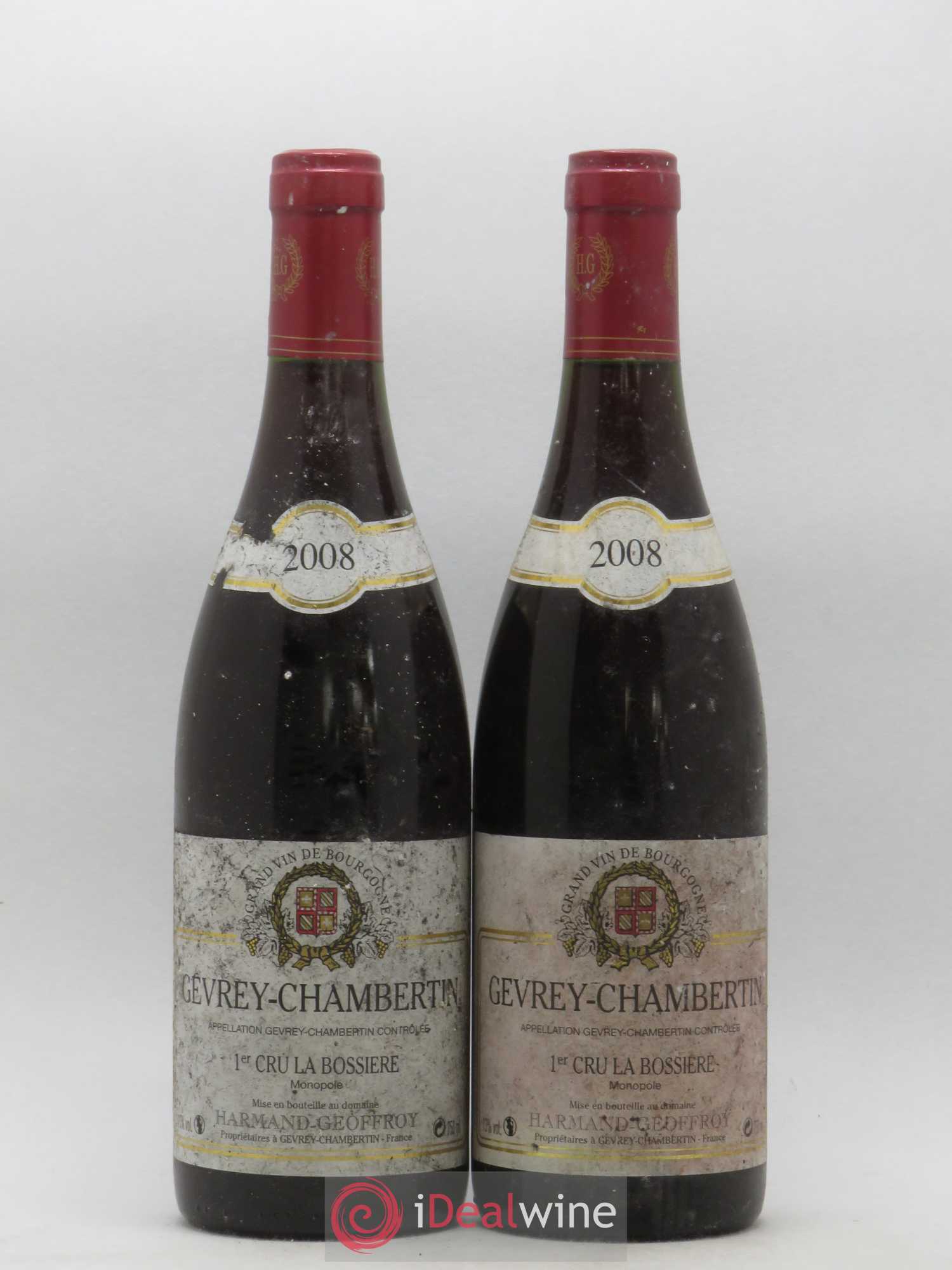 Gevrey-Chambertin 1er Cru La Bossière Harmand-Geoffroy (Domaine) 2008 - Lot de 2 bouteilles - 0