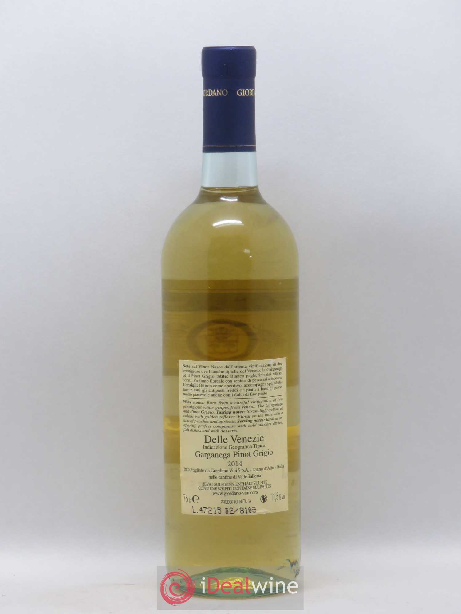 Italie IGT Delle Venezie Garganega-Pinot Grigio - Giordano 2014 - Lot de 1 bouteille - 1