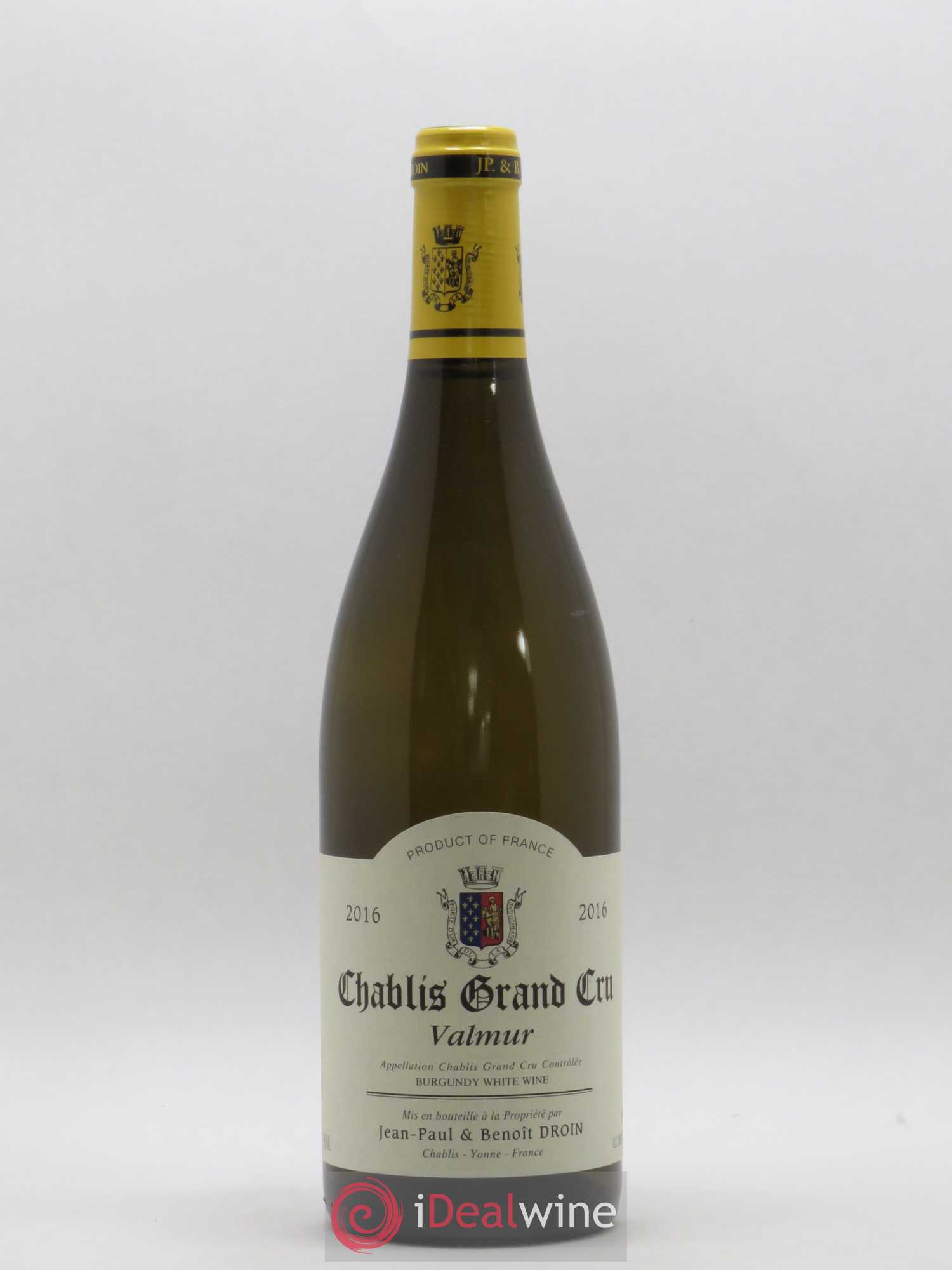 Chablis Grand Cru Valmur Jean-Paul & Benoît Droin (Domaine)  (sans prix de réserve) 2016 - Lot de 1 bouteille - 0