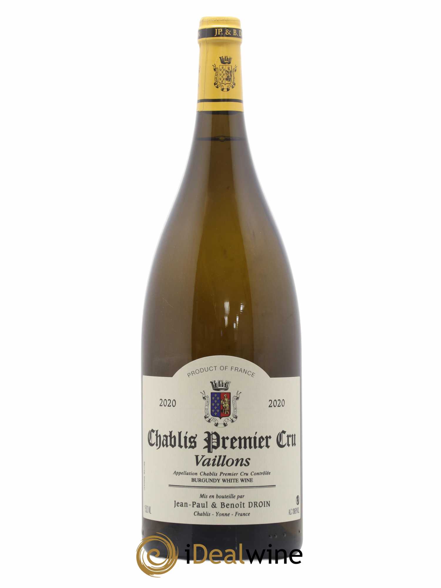 Chablis 1er Cru Vaillons Jean-Paul & Benoît Droin (Domaine) 2020 - Lot de 1 magnum - 0