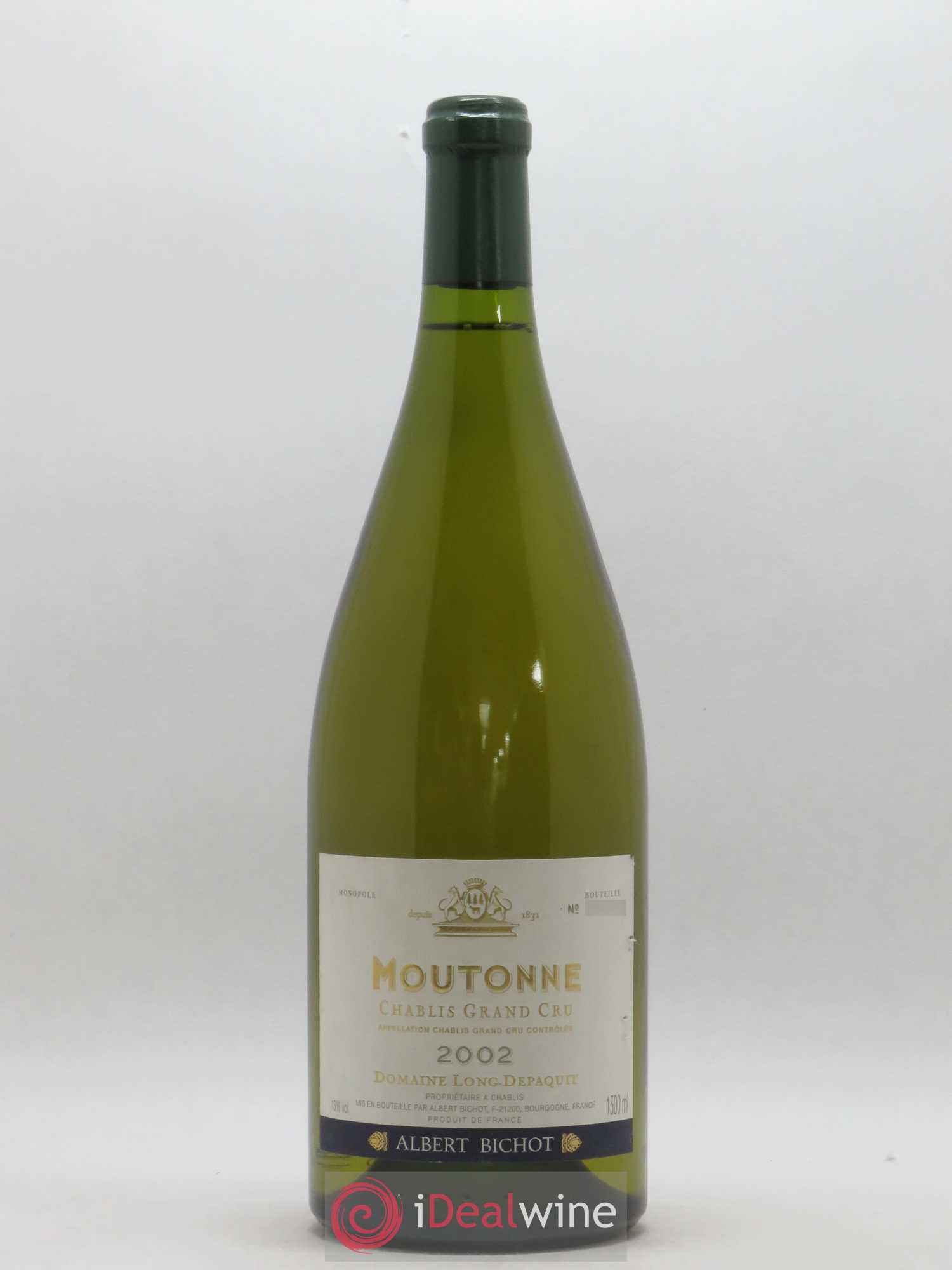 Chablis Grand Cru Moutonne Long Depaquit - Albert Bichot (Domaine) 2002 - Lot de 1 magnum - 0