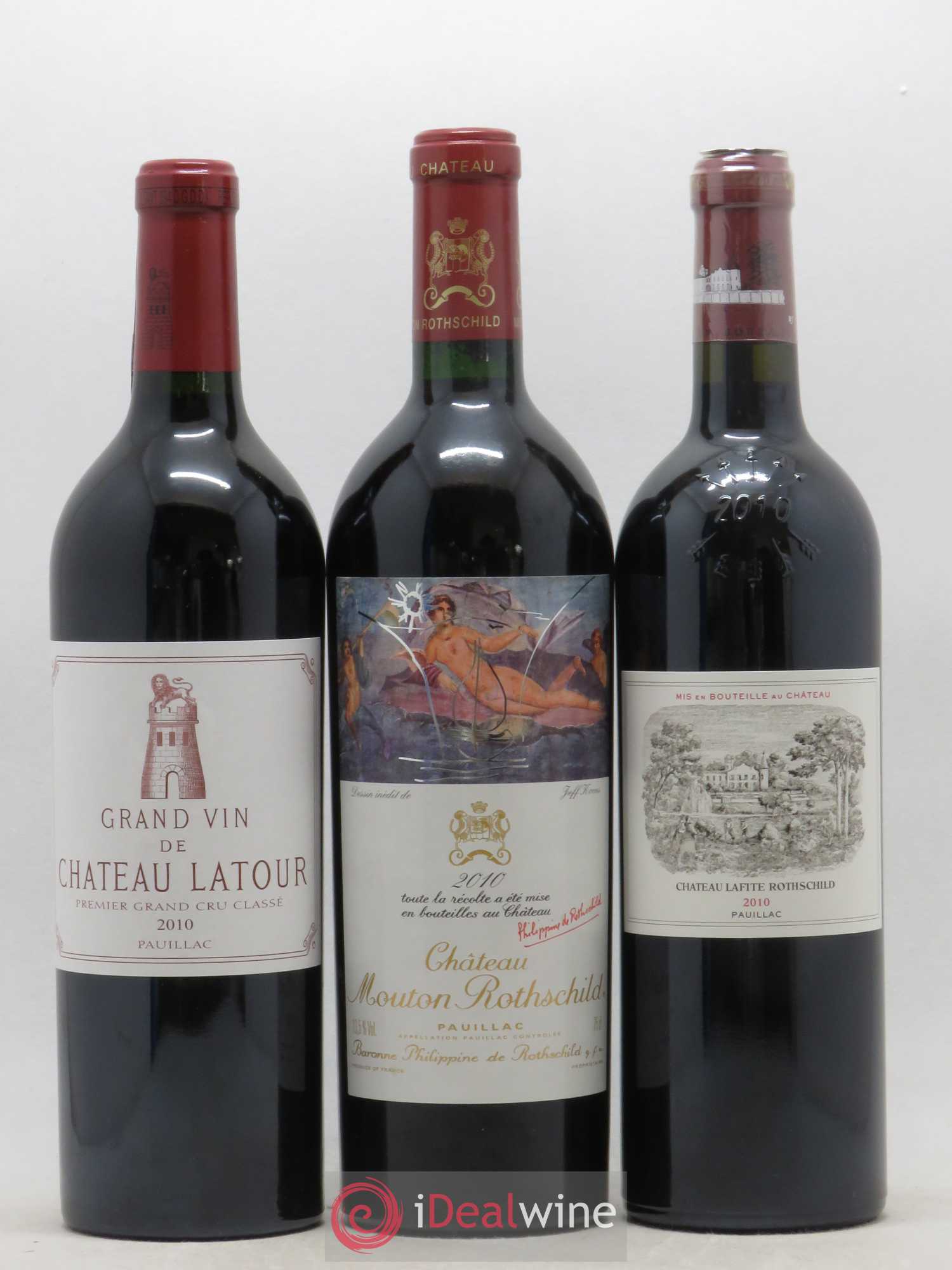 Caisse Collection Duclot 2010 Yquem, Haut Brion, Mission Haut Brion, Lafite Rothschild, Cheval Blanc, Mouton Rothschild, Margaux, Latour, Petrus 2010 - Lot of 1 bottle - 1