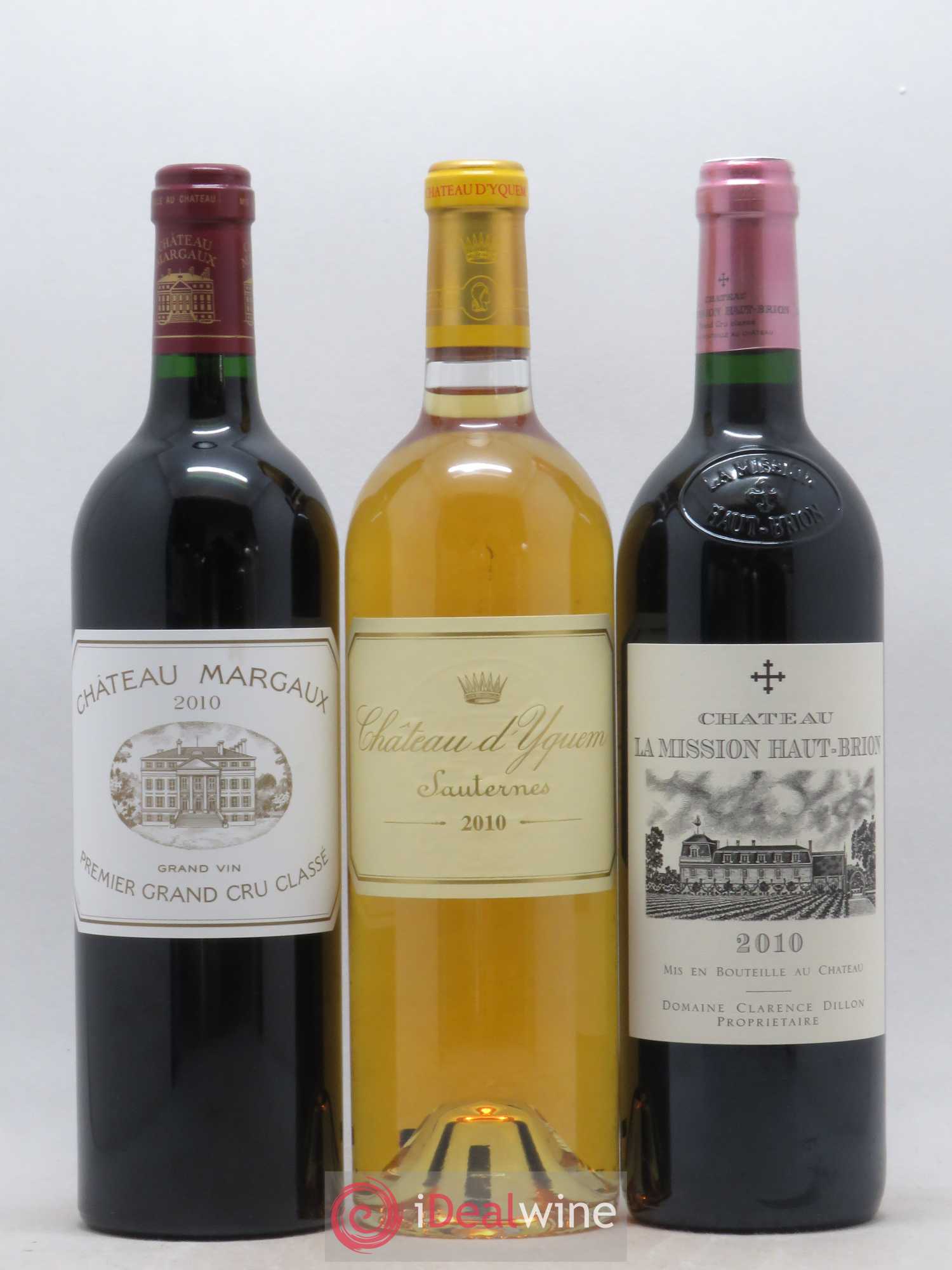 Caisse Collection Duclot 2010 Yquem, Haut Brion, Mission Haut Brion, Lafite Rothschild, Cheval Blanc, Mouton Rothschild, Margaux, Latour, Petrus 2010 - Lot of 1 bottle - 3