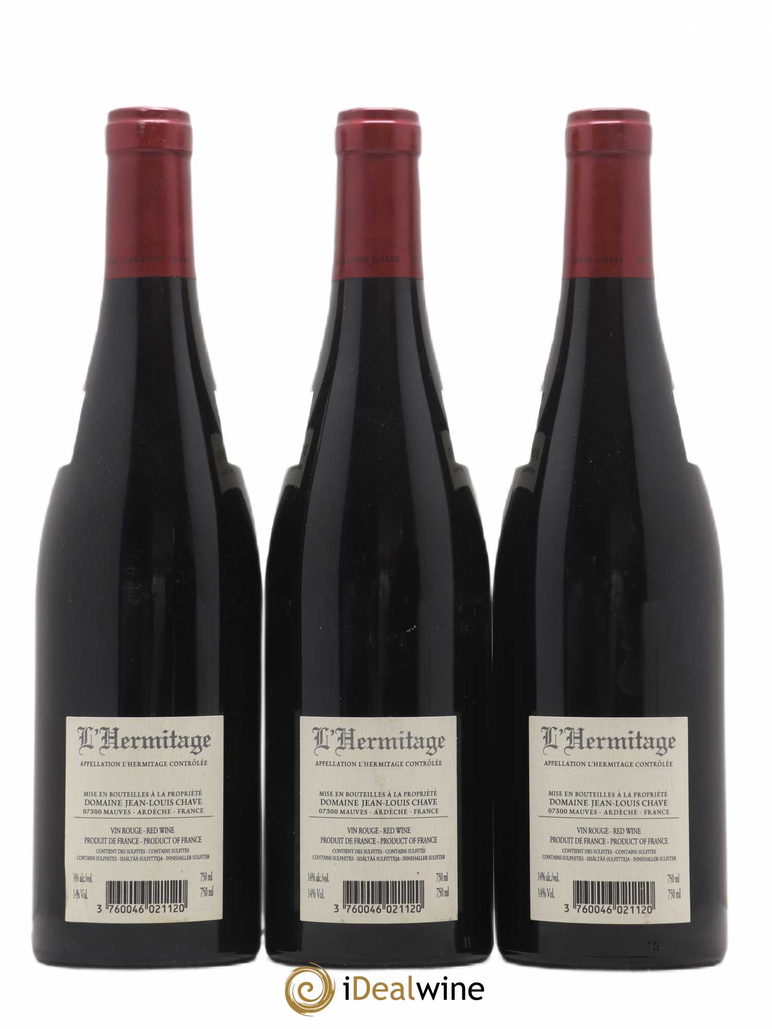 Hermitage Jean-Louis Chave 2012 - Lot of 3 bottles - 1