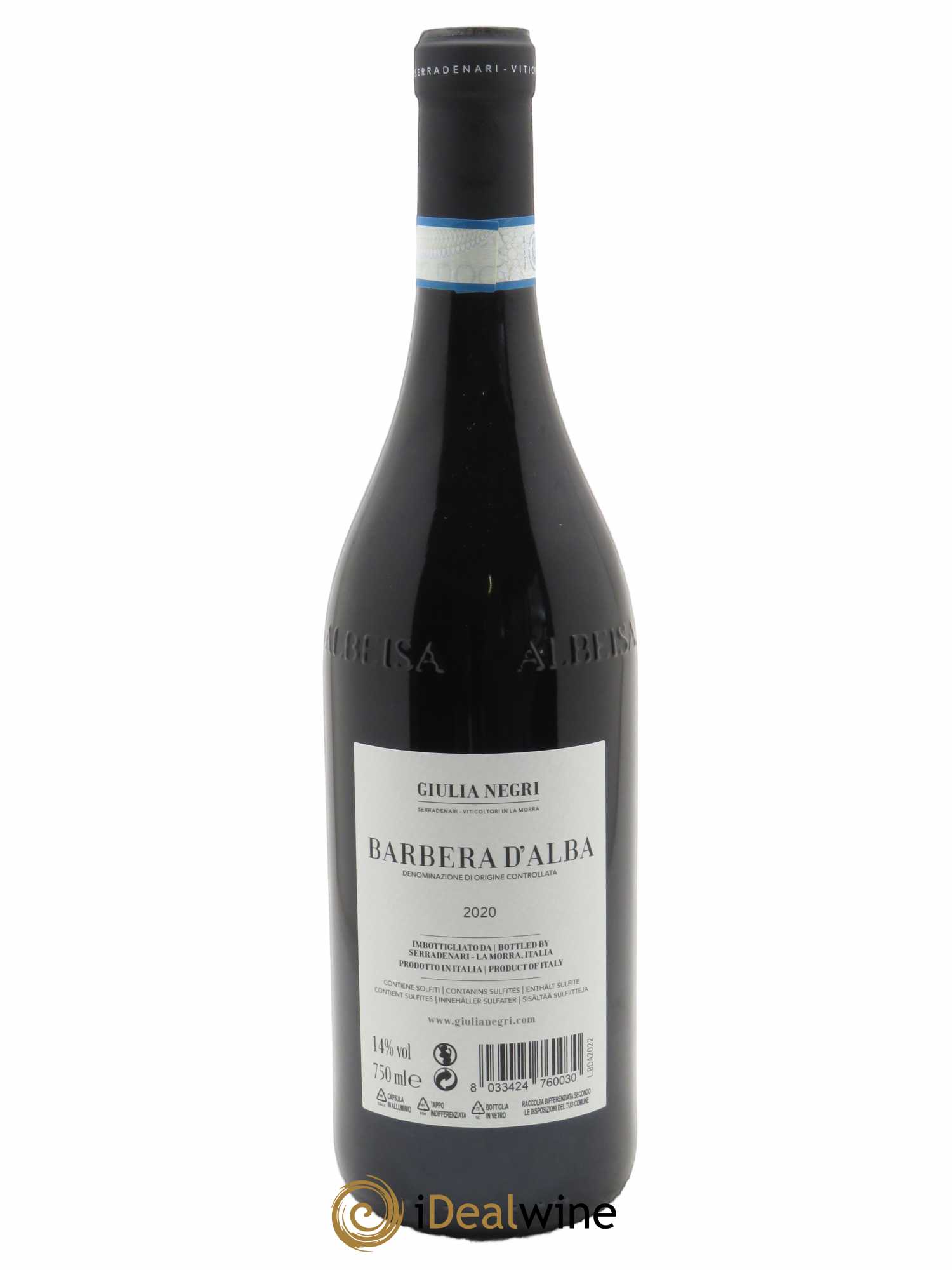 Barbera d'Alba DOC Giulia Negri 2020 - Lot de 1 bouteille - 1