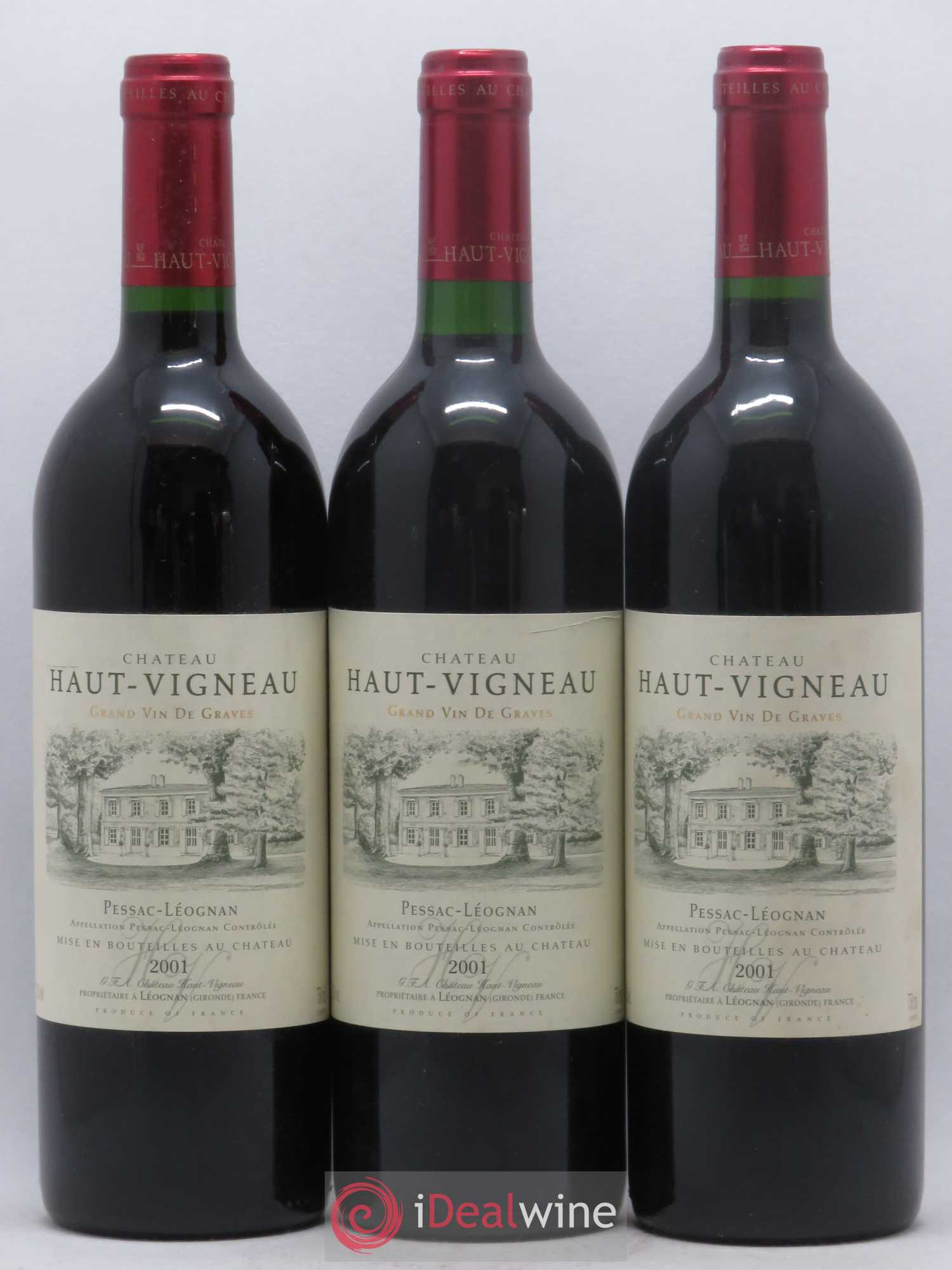 Pessac-Léognan Château Haut Vigneau (sans prix de réserve) 2001 - Lot de 6 bouteilles - 1