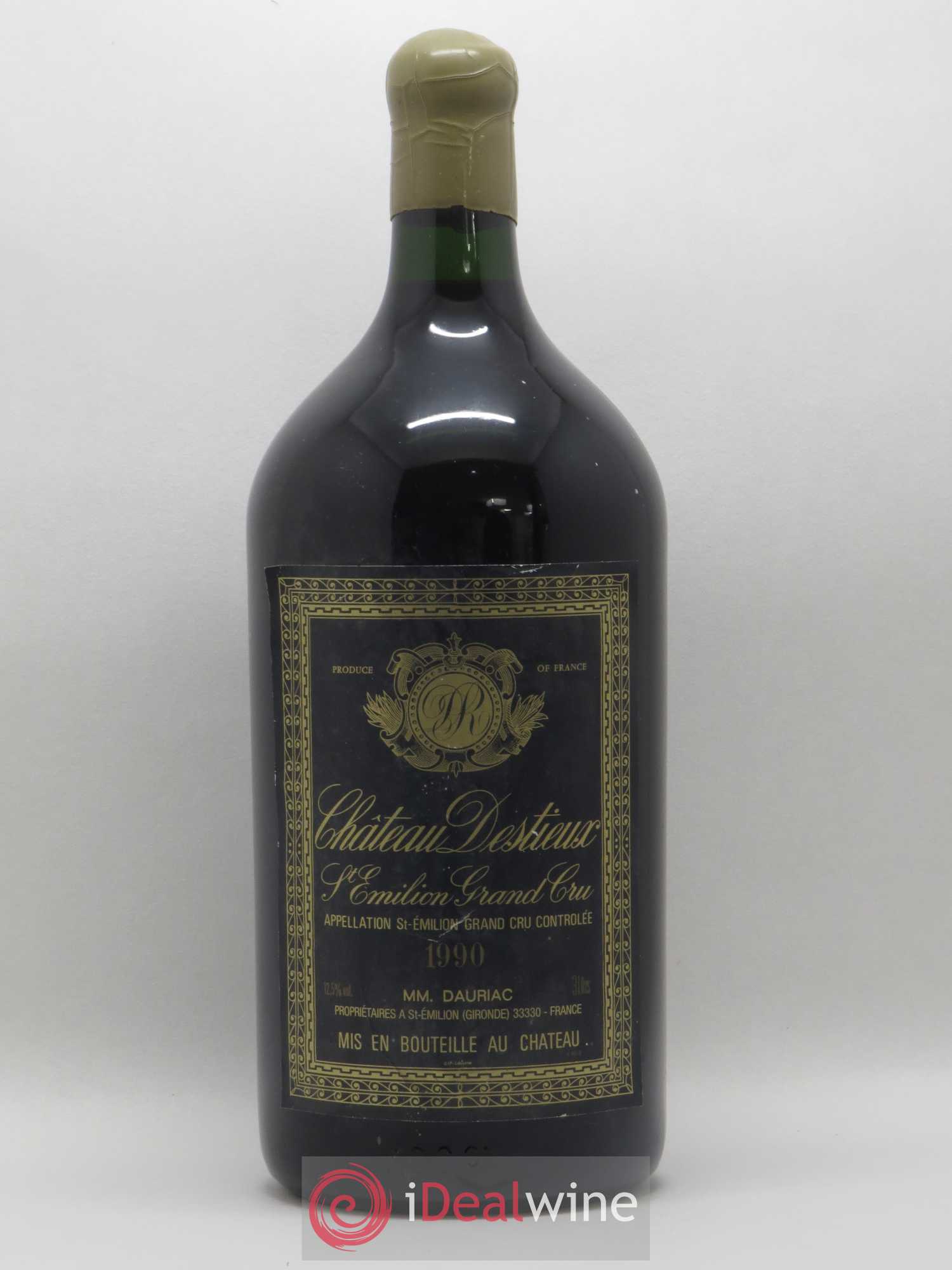 Château Destieux Grand Cru Classé 1990 - Lot de 1 double magnum - 0