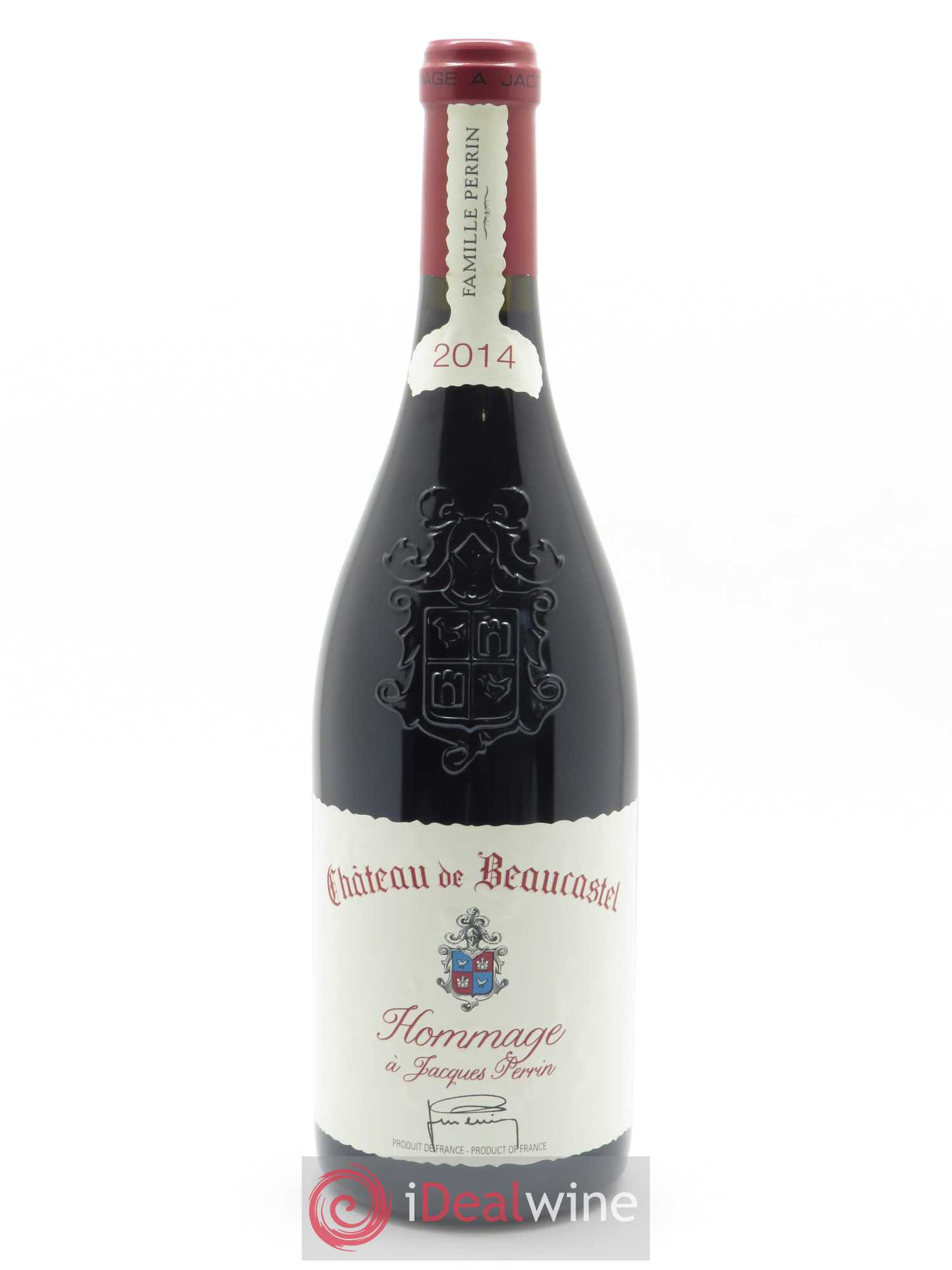 Châteauneuf-du-Pape Château de Château de Beaucastel Hommage à Jacques Perrin Famille Perrin 2014 - Lot de 1 bouteille - 0