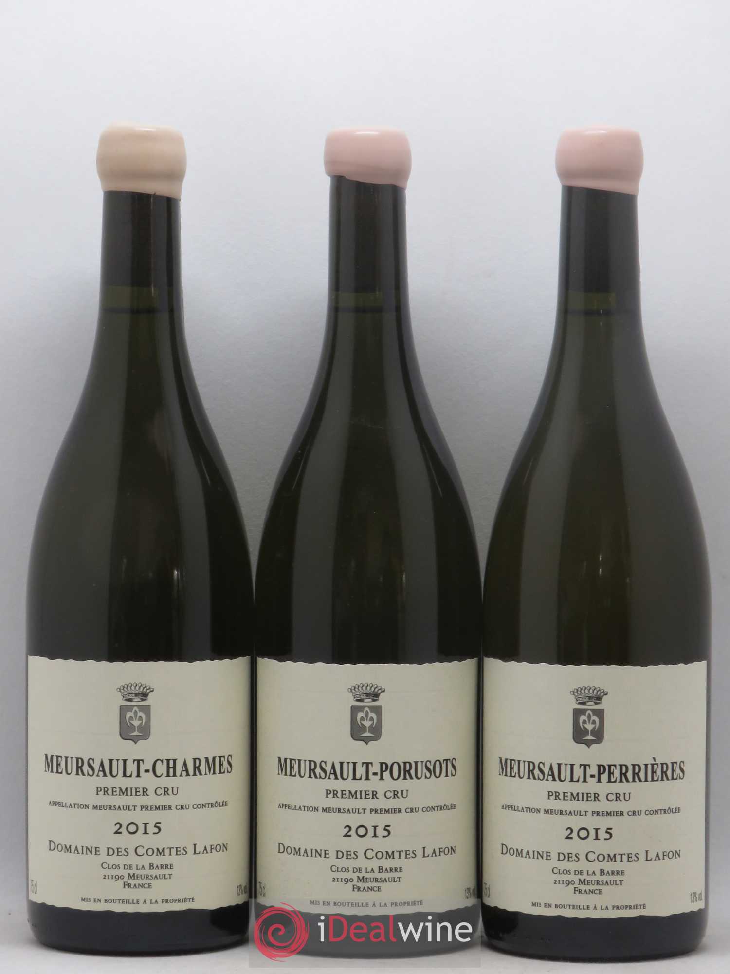 Meursault 1er Cru Caisse Prestige 6 Climats Comtes Lafon (Domaine des) Charmes - Bouchères - Perrieres - Porusots - Genevrieres - Goutte d'or 2015 - Lot de 6 bouteilles - 2