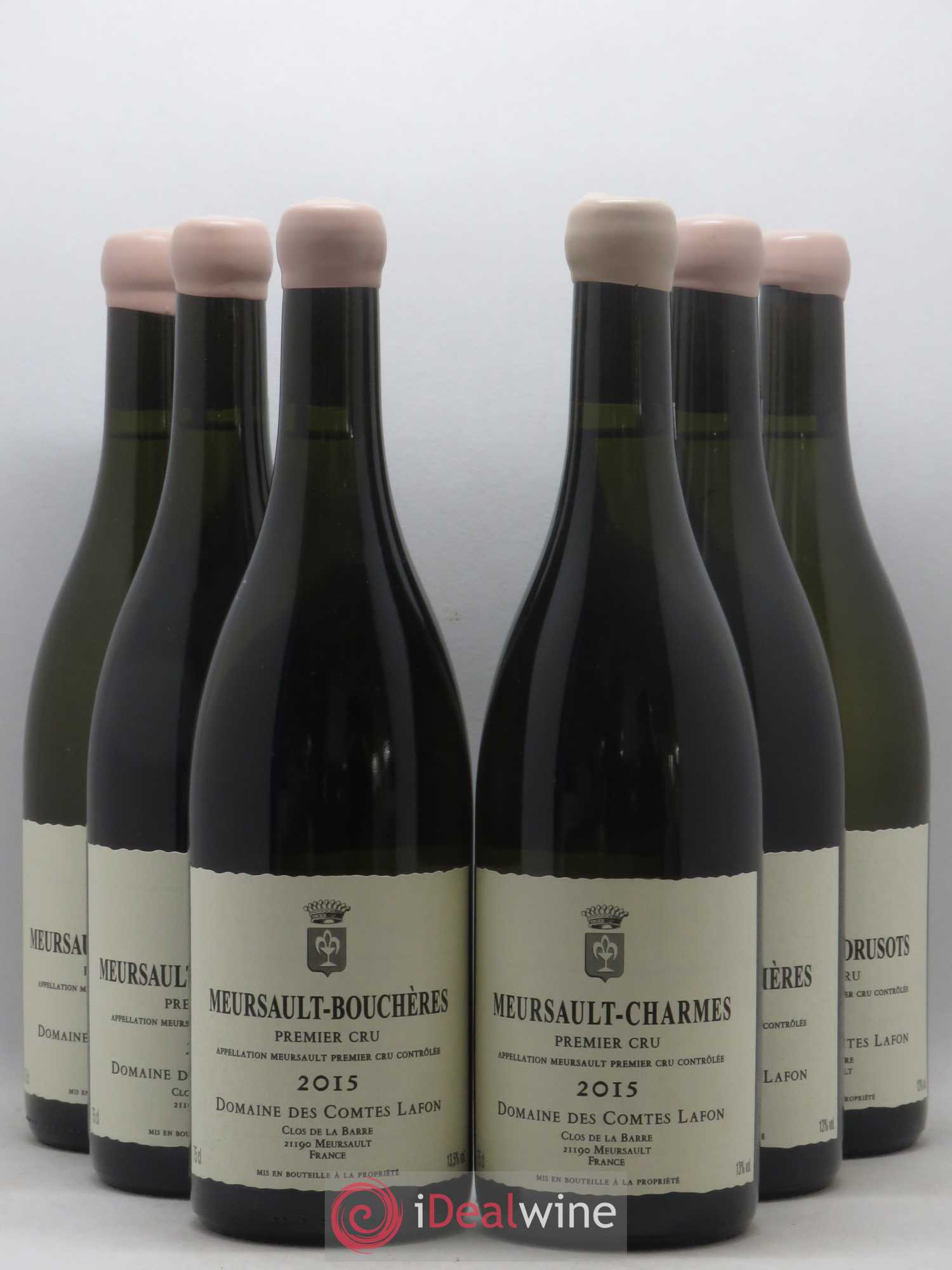 Meursault 1er Cru Caisse Prestige 6 Climats Comtes Lafon (Domaine des) Charmes - Bouchères - Perrieres - Porusots - Genevrieres - Goutte d'or 2015 - Lot de 6 bouteilles - 0