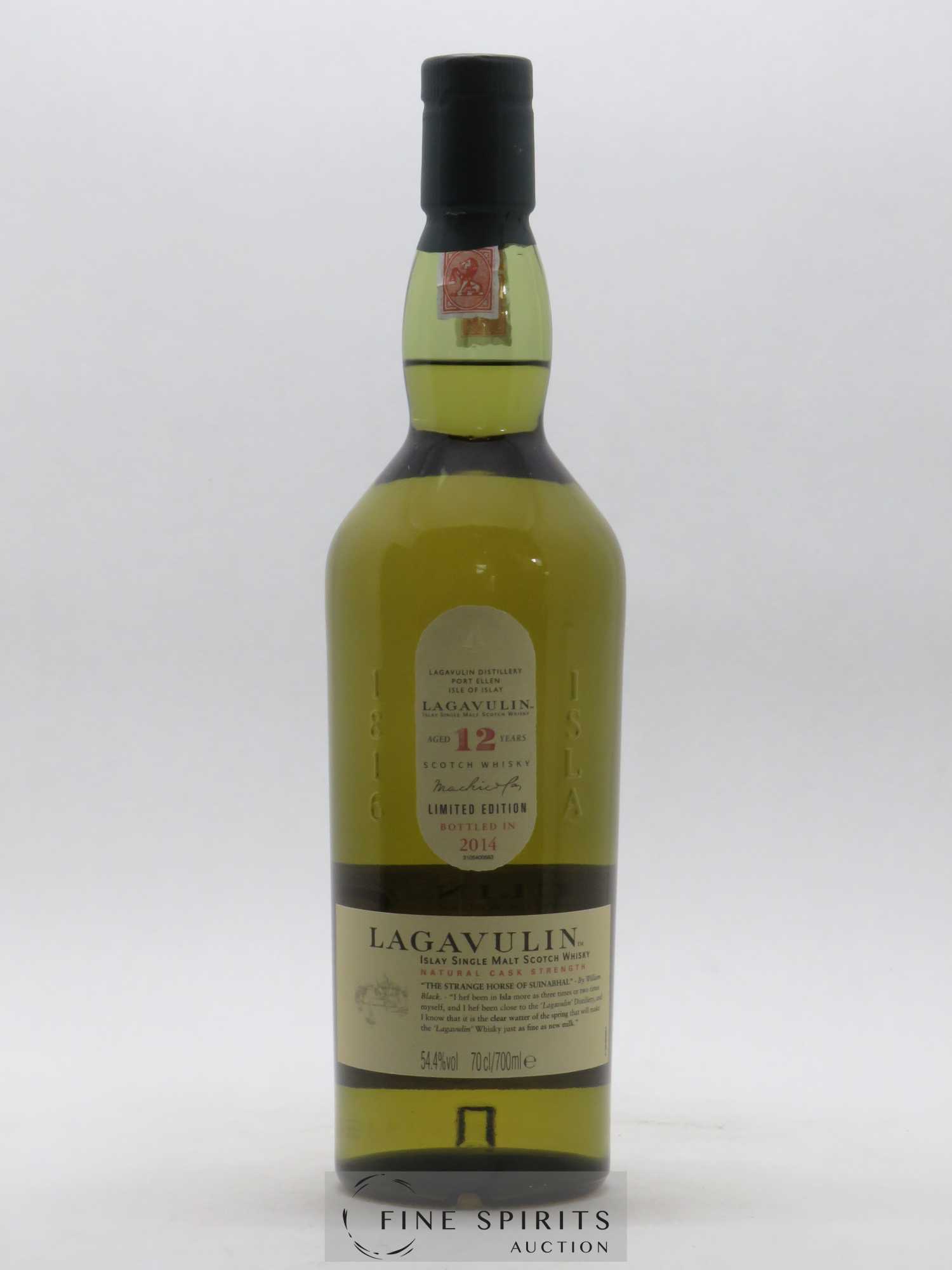 Lagavulin 12 years Of. Natural Cask Strength bottled in 2014 Limited Edition - Lot of 1 bottle - 1