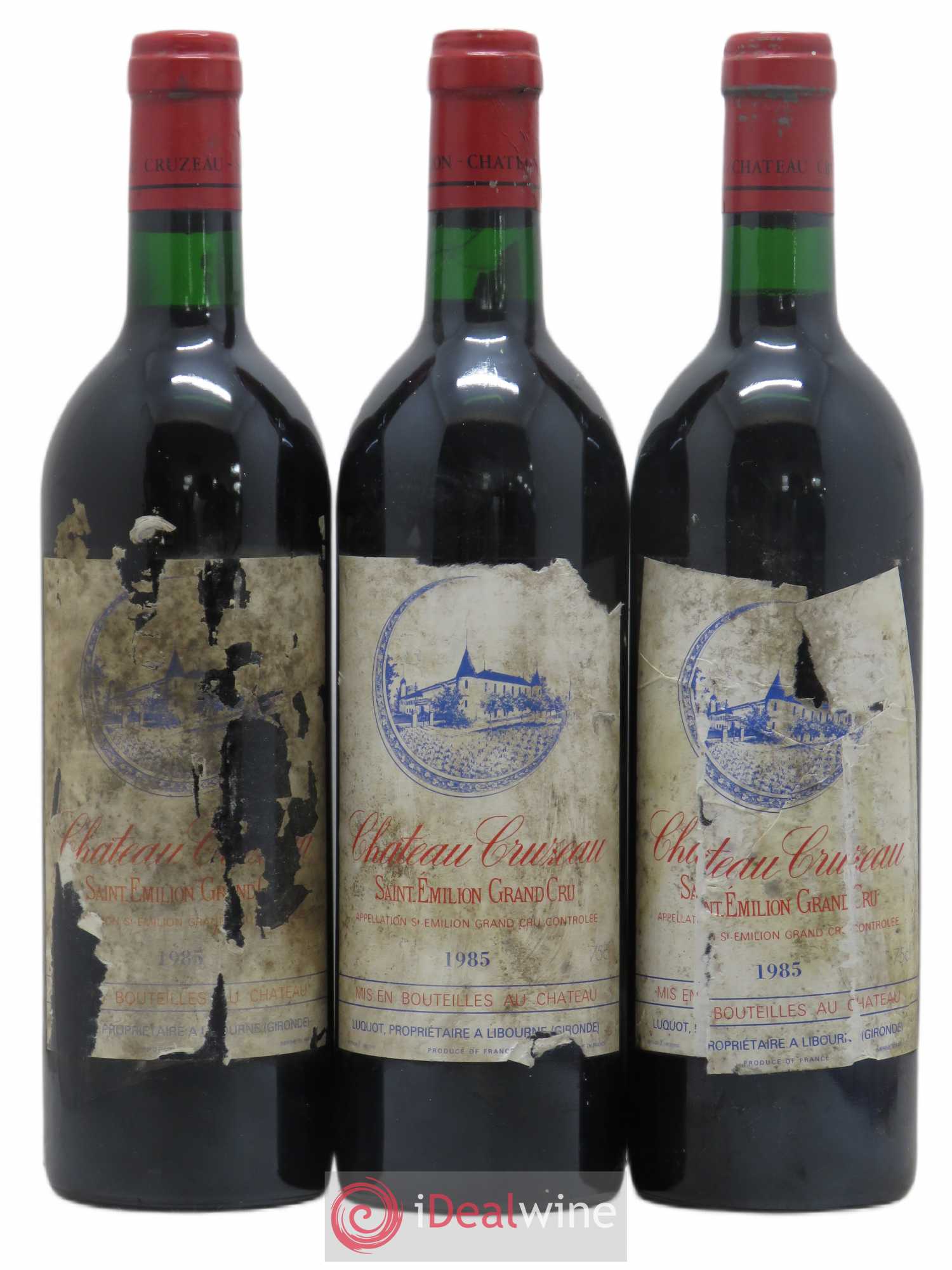 Saint-Émilion Grand Cru Château Cruzeau 1985 - Lot of 3 bottles - 0