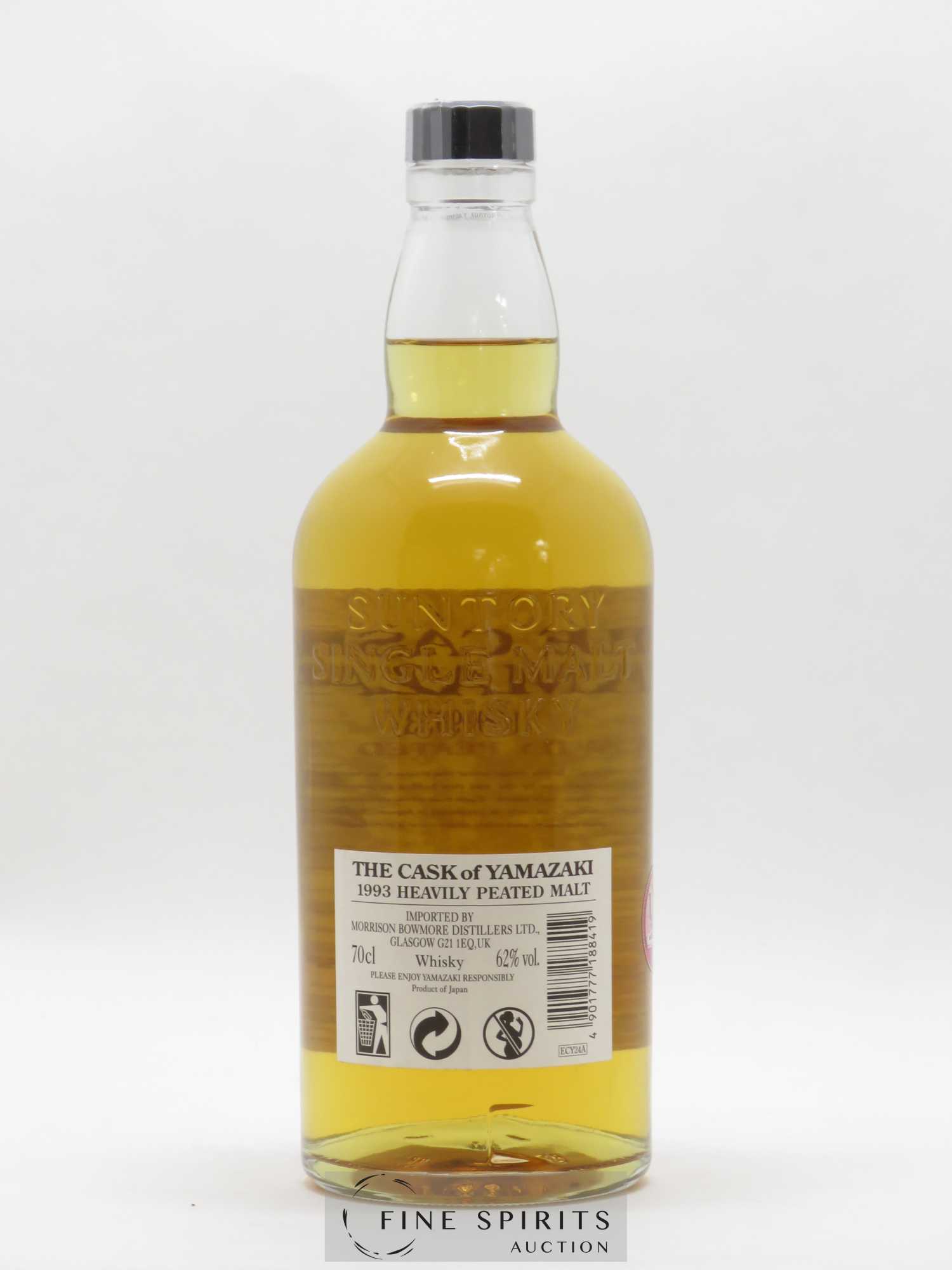 The Cask of Yamazaki 15 years 1993 Of. Puncheon Cask n°3Q70047 - One of 473 - bottled 2008 Heavily Peated - Lot de 1 bouteille - 2