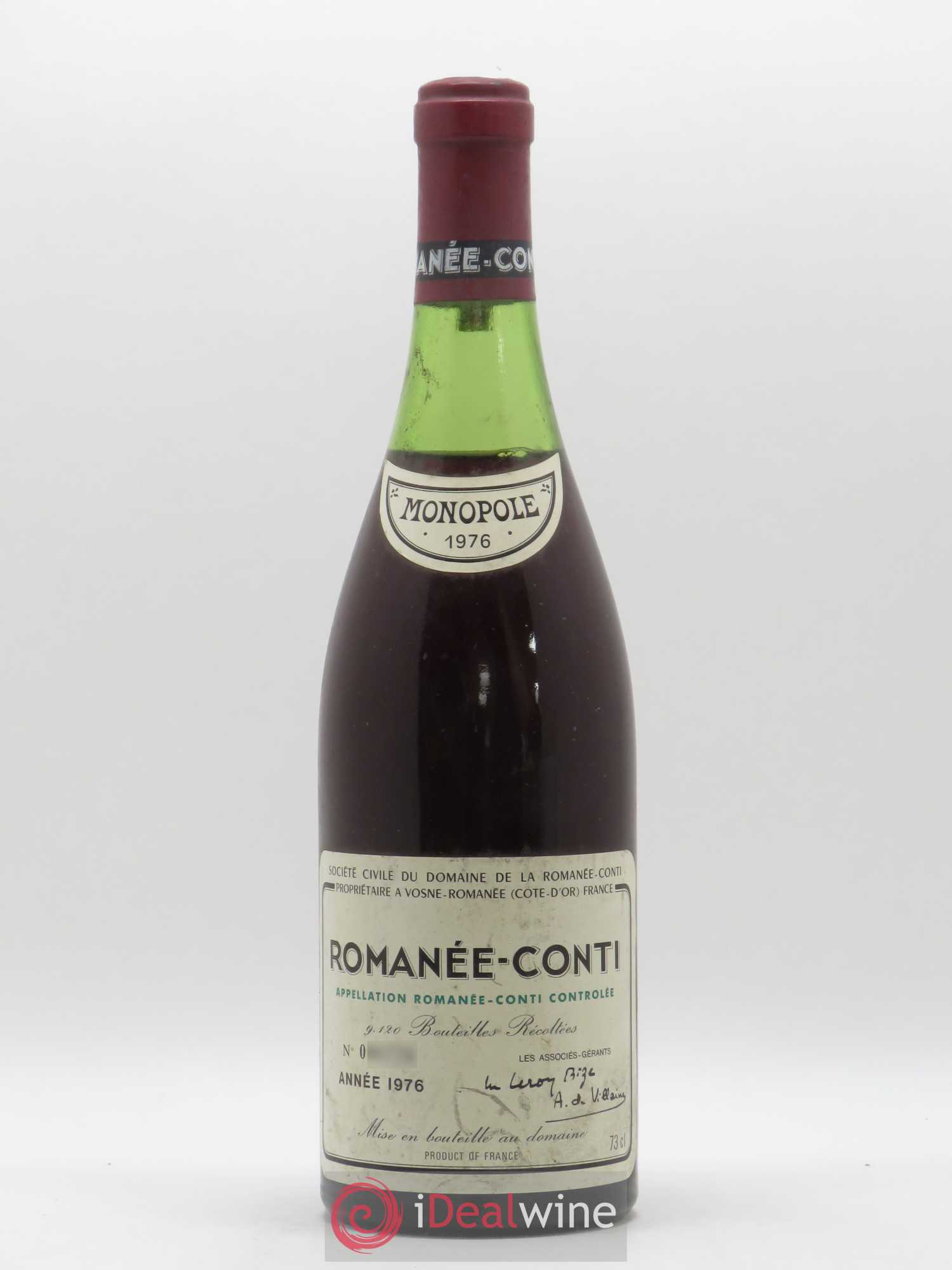 Romanée-Conti Grand Cru Domaine de la Romanée-Conti 1976 - Lot of 1 bottle - 0