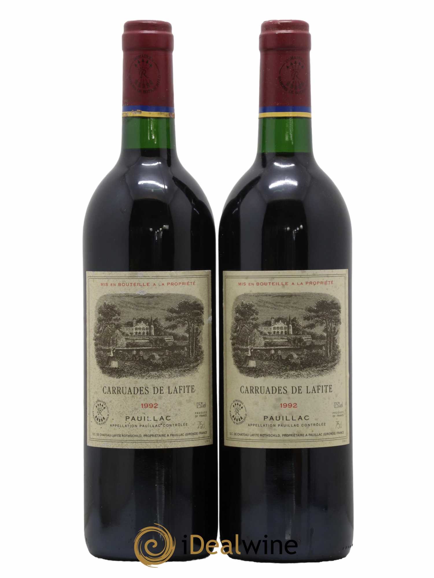 Carruades de Lafite Rothschild Second Vin 1992 - Lot de 2 bouteilles - 0