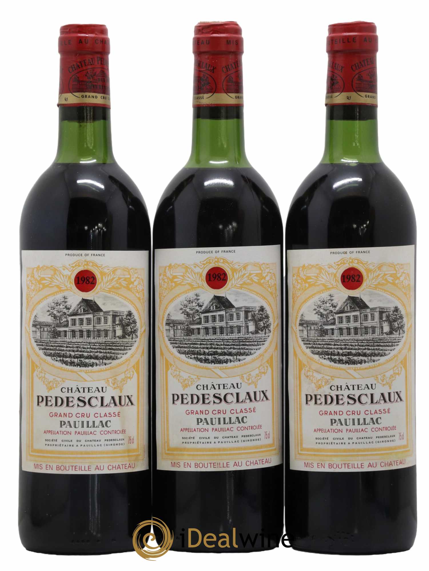 Château Pedesclaux 5ème Grand Cru Classé 1982 - Posten von 3 Flaschen - 0