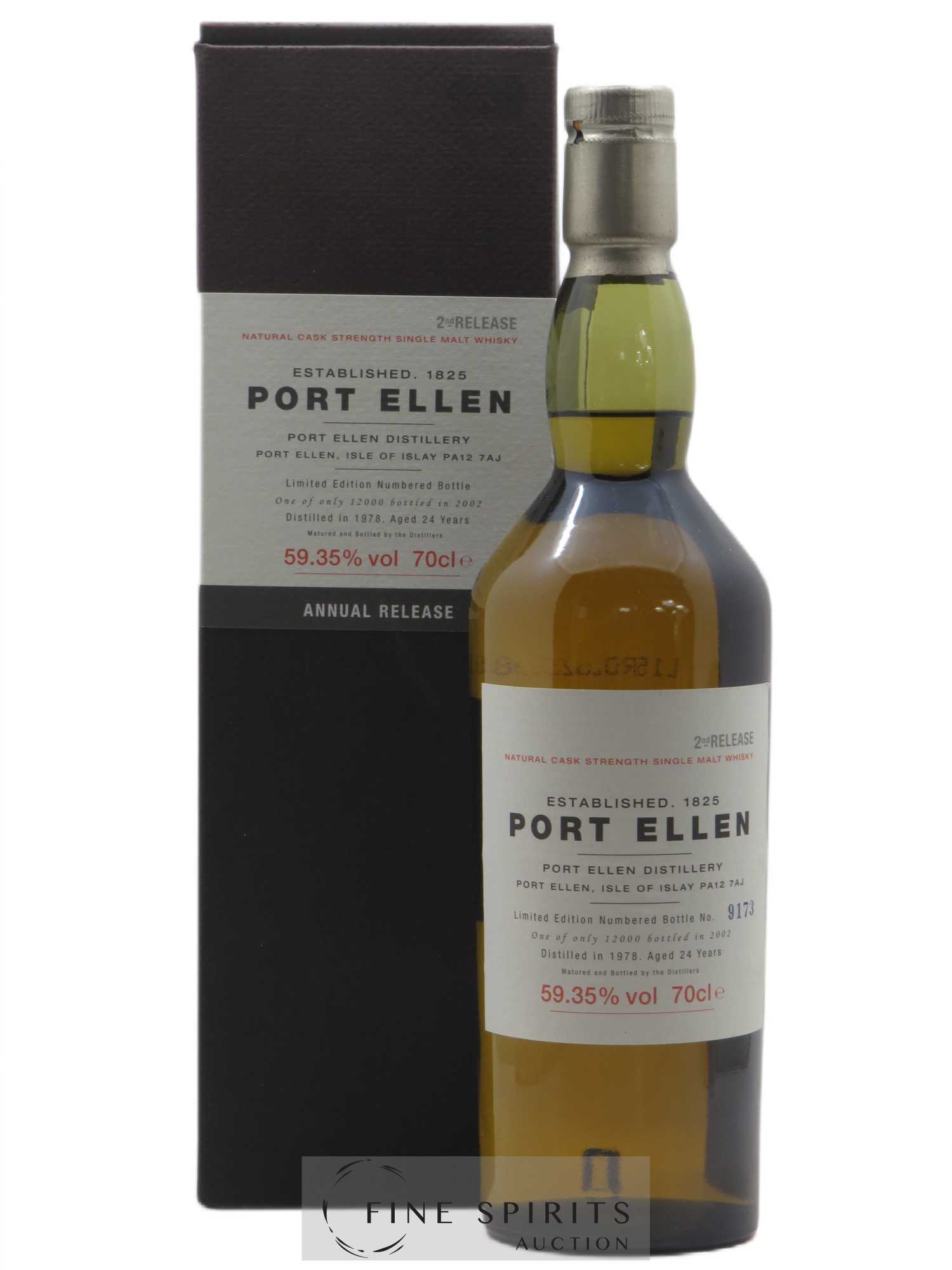 Port Ellen 24 years 1978 Of. 2nd Release Natural Cask Strength - One of 12000 - bottled in 2002 Limited Edition - Lot de 1 bouteille - 0