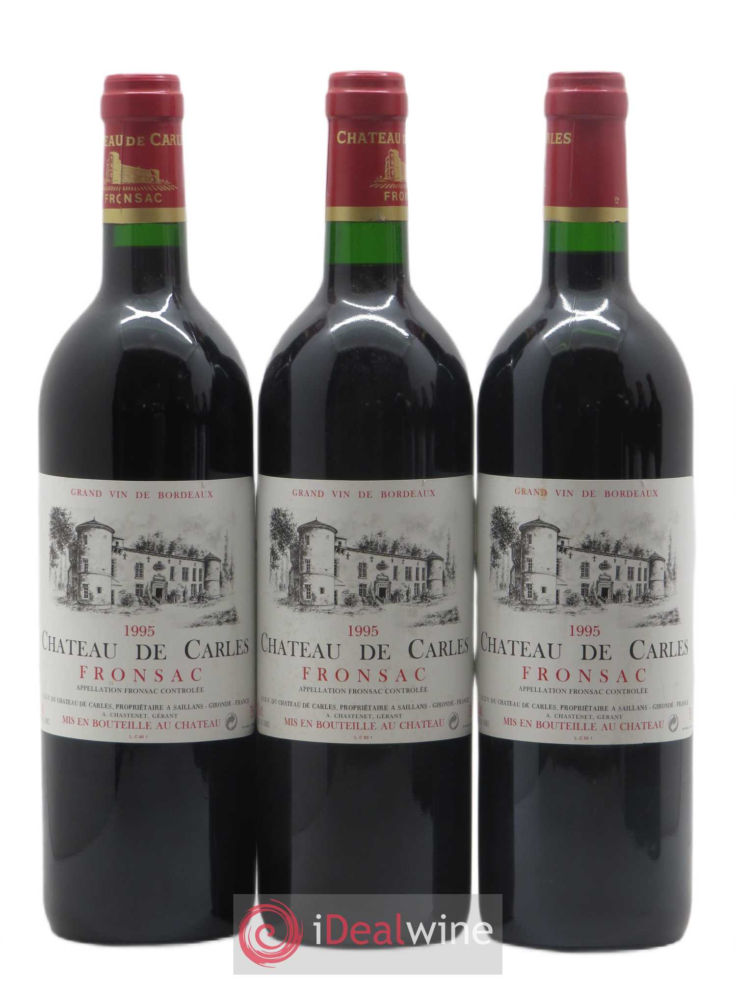 Château de Carles  (senza prezzo di riserva) 1995 - Lotto di 6 bottiglie - 1