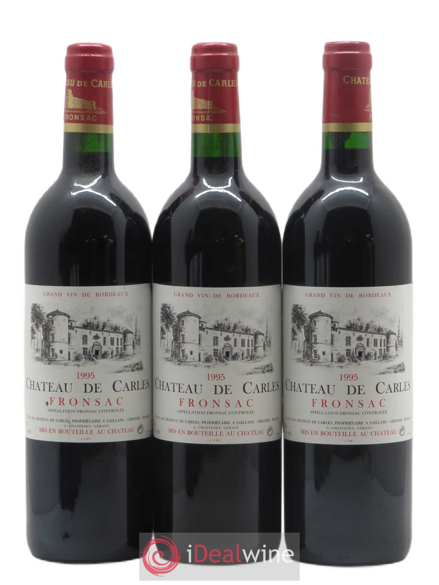 Château de Carles  (senza prezzo di riserva) 1995 - Lotto di 6 bottiglie - 2