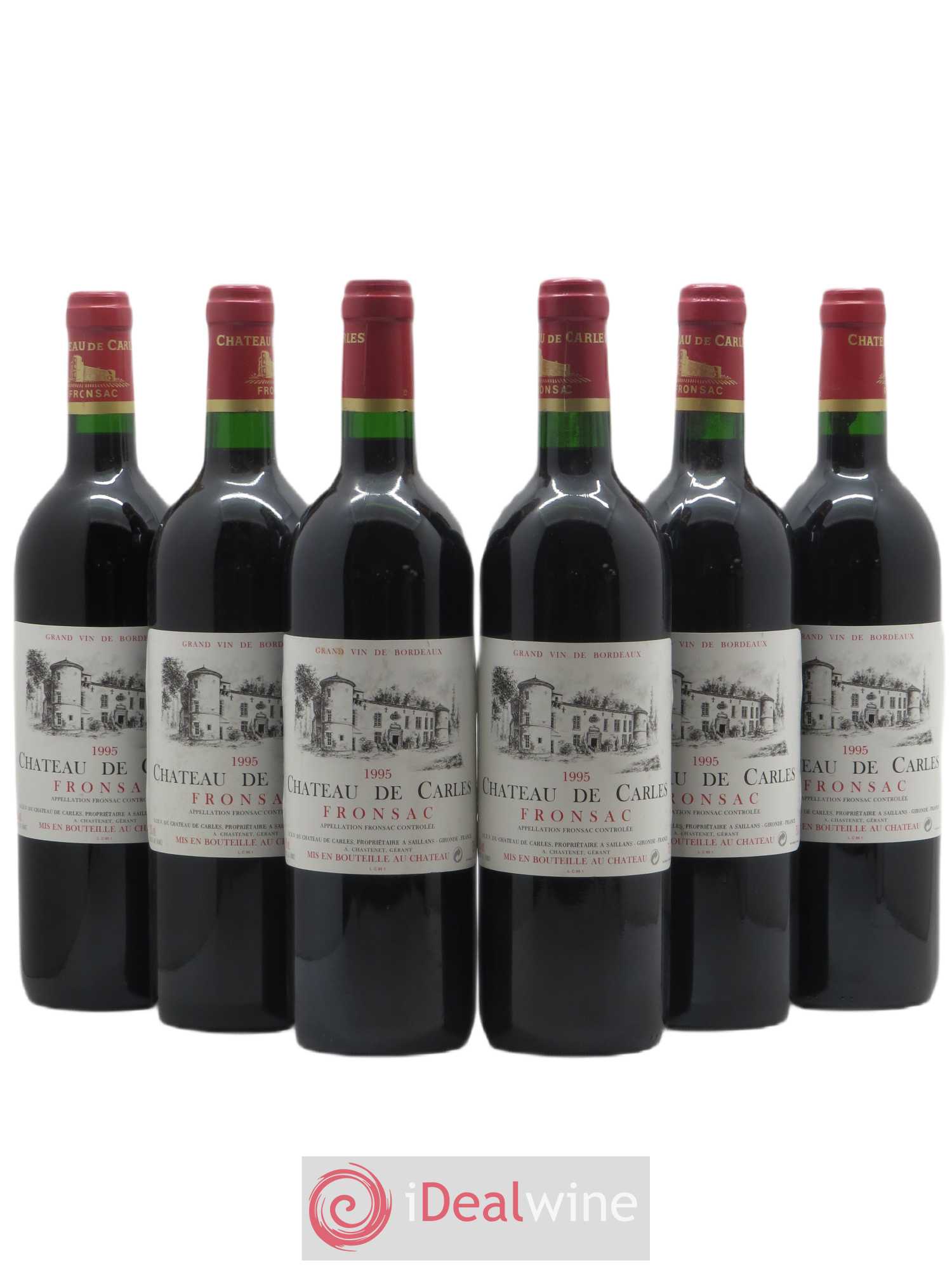 Château de Carles  (sans prix de réserve) 1995 - Lot de 6 bouteilles - 0