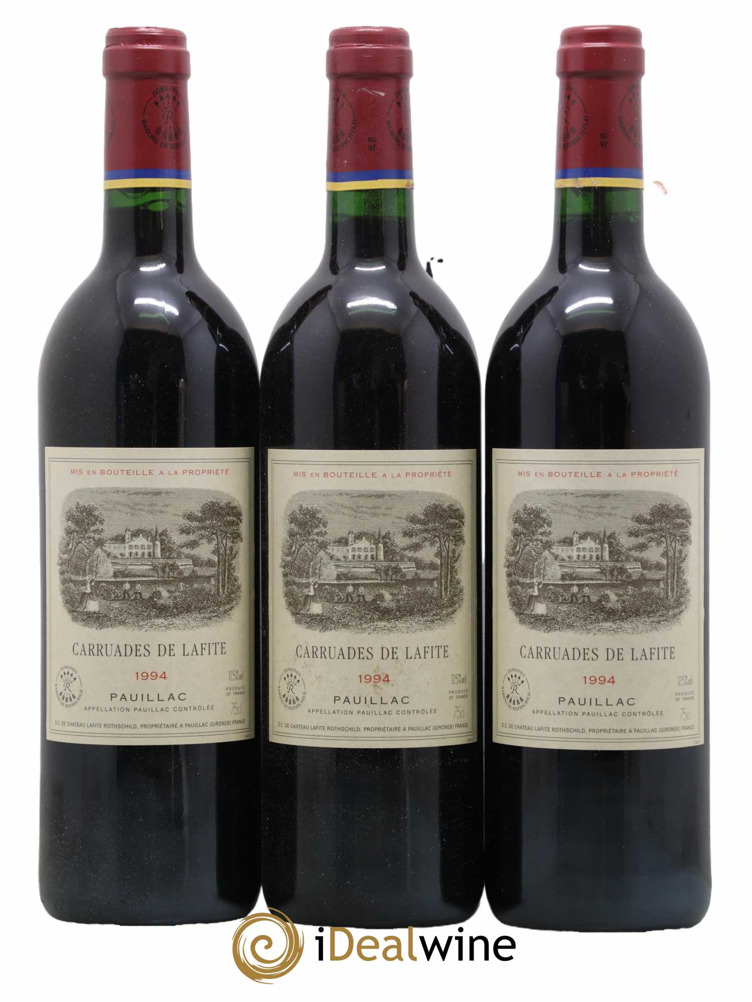 Carruades de Lafite Rothschild Second Vin 1994 - Posten von 3 Flaschen - 0