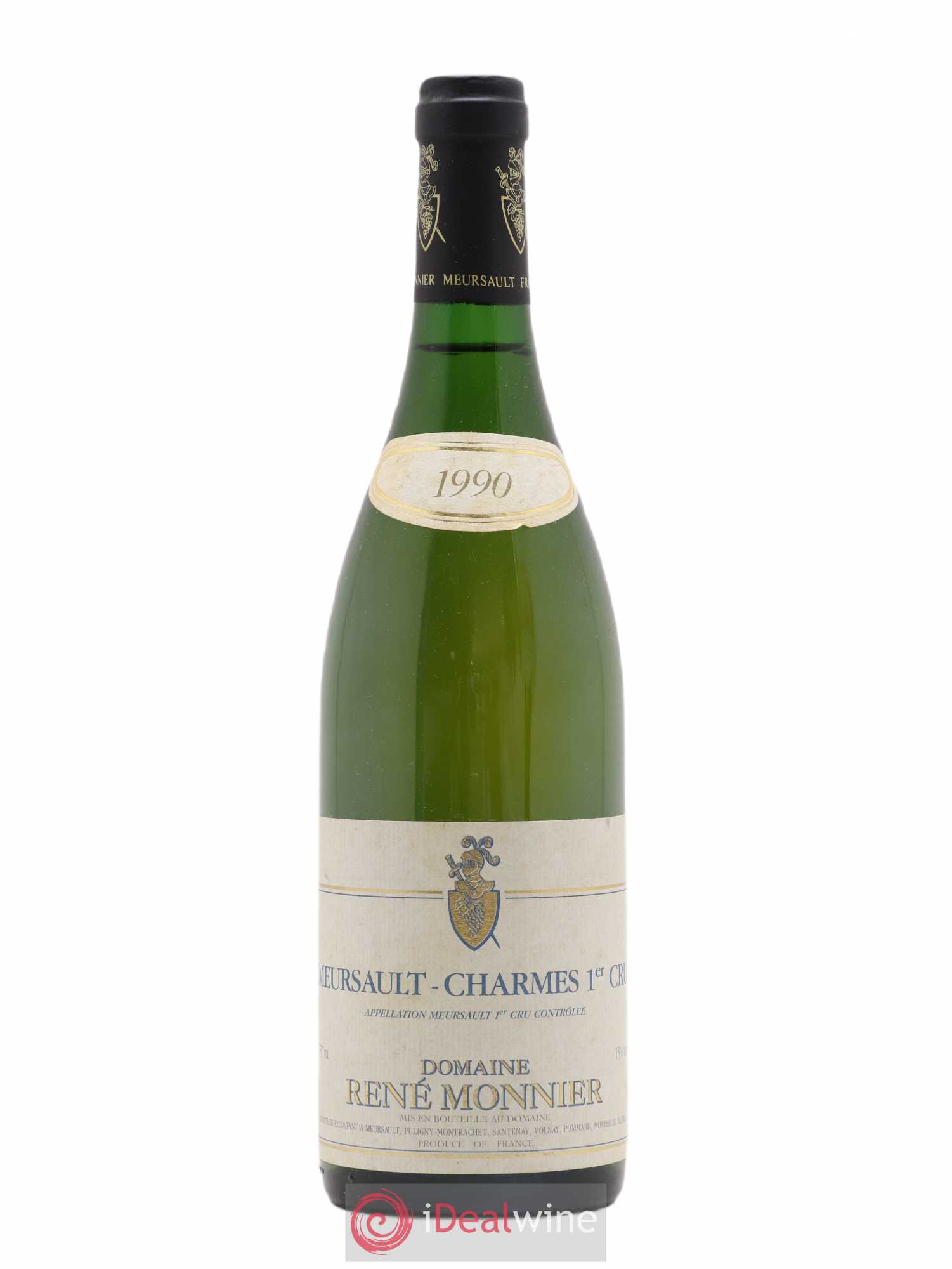 Meursault 1er Cru Charmes Domaine René Monnier 1990 - Lot de 1 bouteille - 0