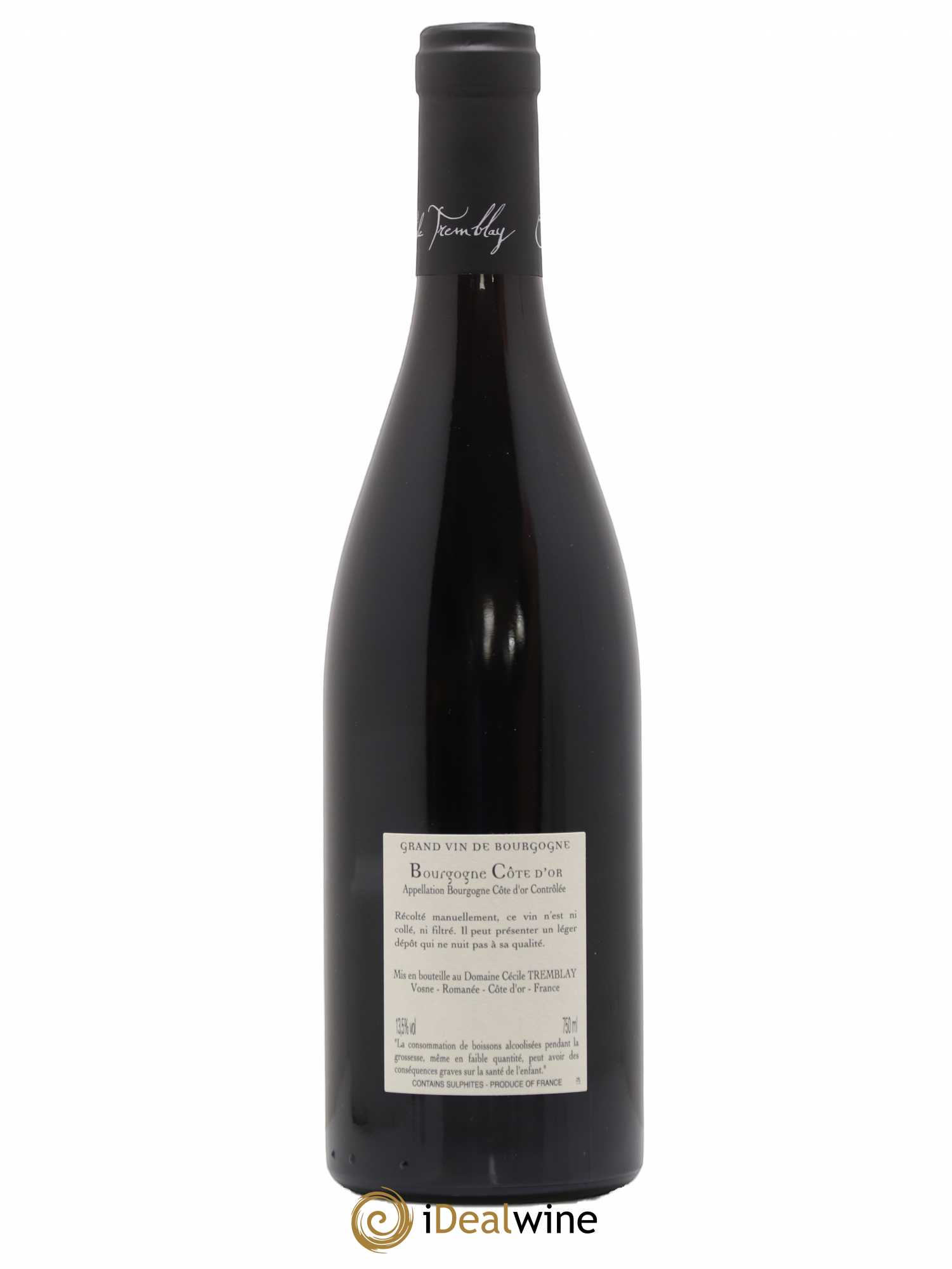 Bourgogne Côte d'Or Cécile Tremblay 2019 - Lot de 1 bouteille - 1