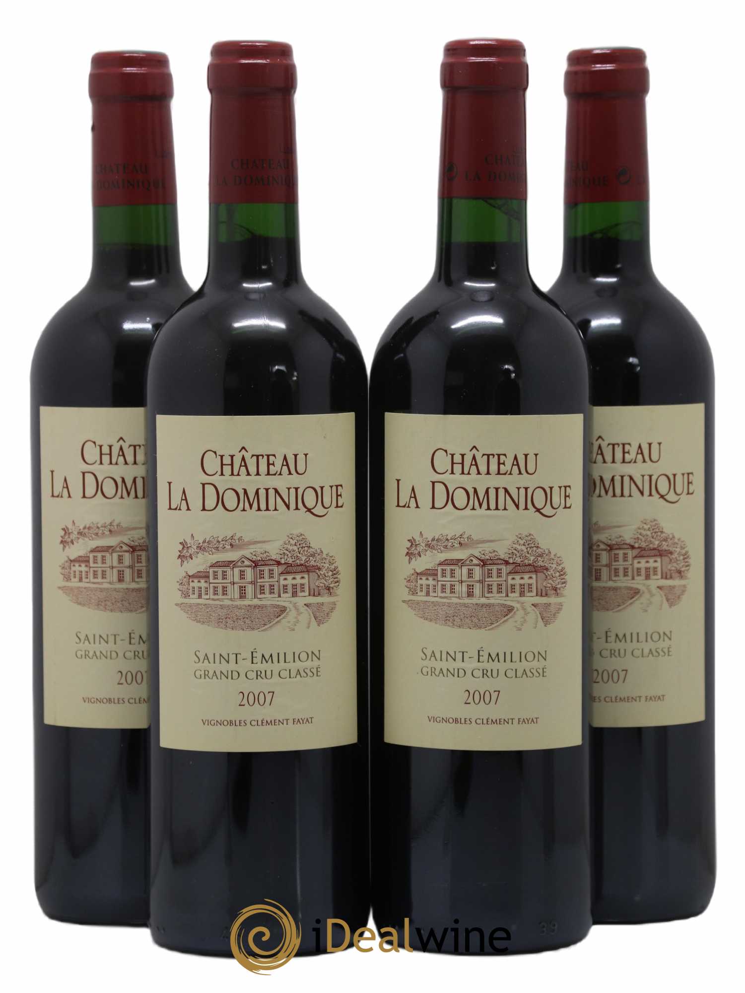 Château la Dominique Grand Cru Classé 2007 - Lot de 4 bouteilles - 0