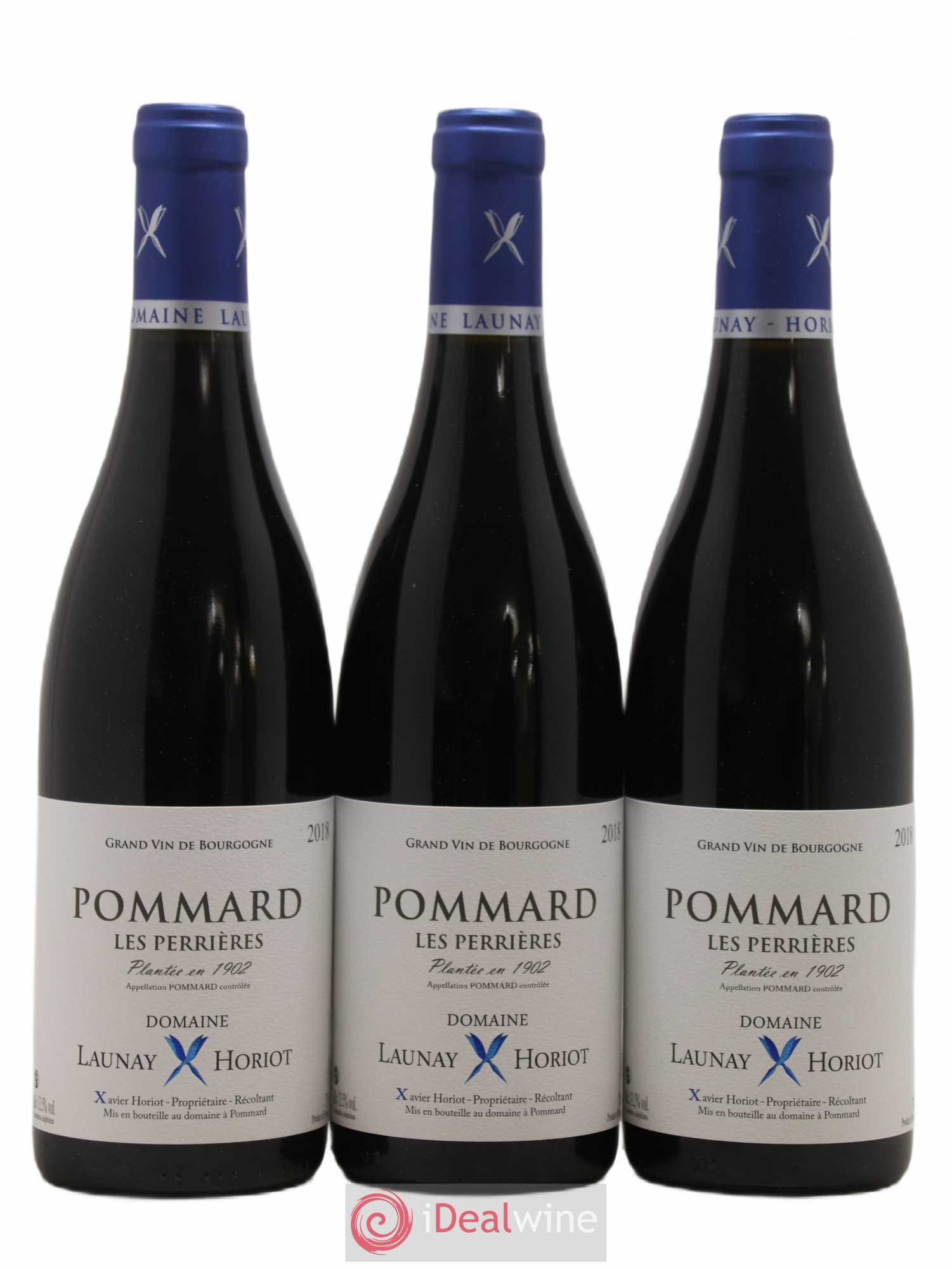 Pommard Les Perrieres Launay-Horiot 2018 - Lot de 3 bouteilles - 0