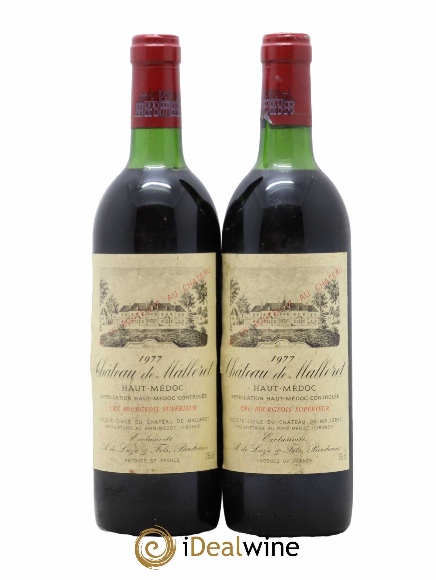 Château de Malleret Cru Bourgeois 1977 - Lot de 2 bouteilles - 0