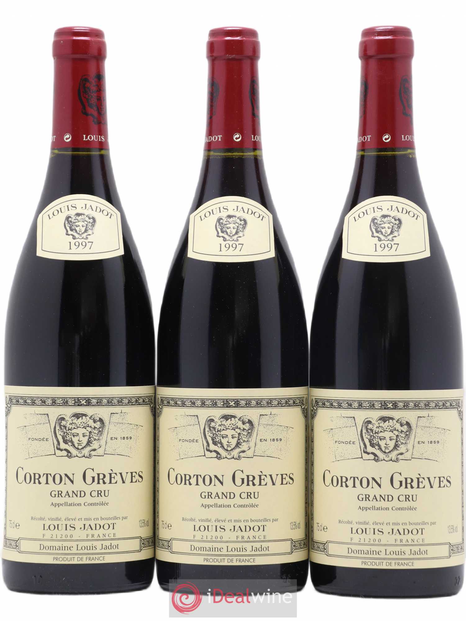 Corton Grand Cru Grèves Louis Jadot (Domaine) 1997 - Lot de 3 bouteilles - 0