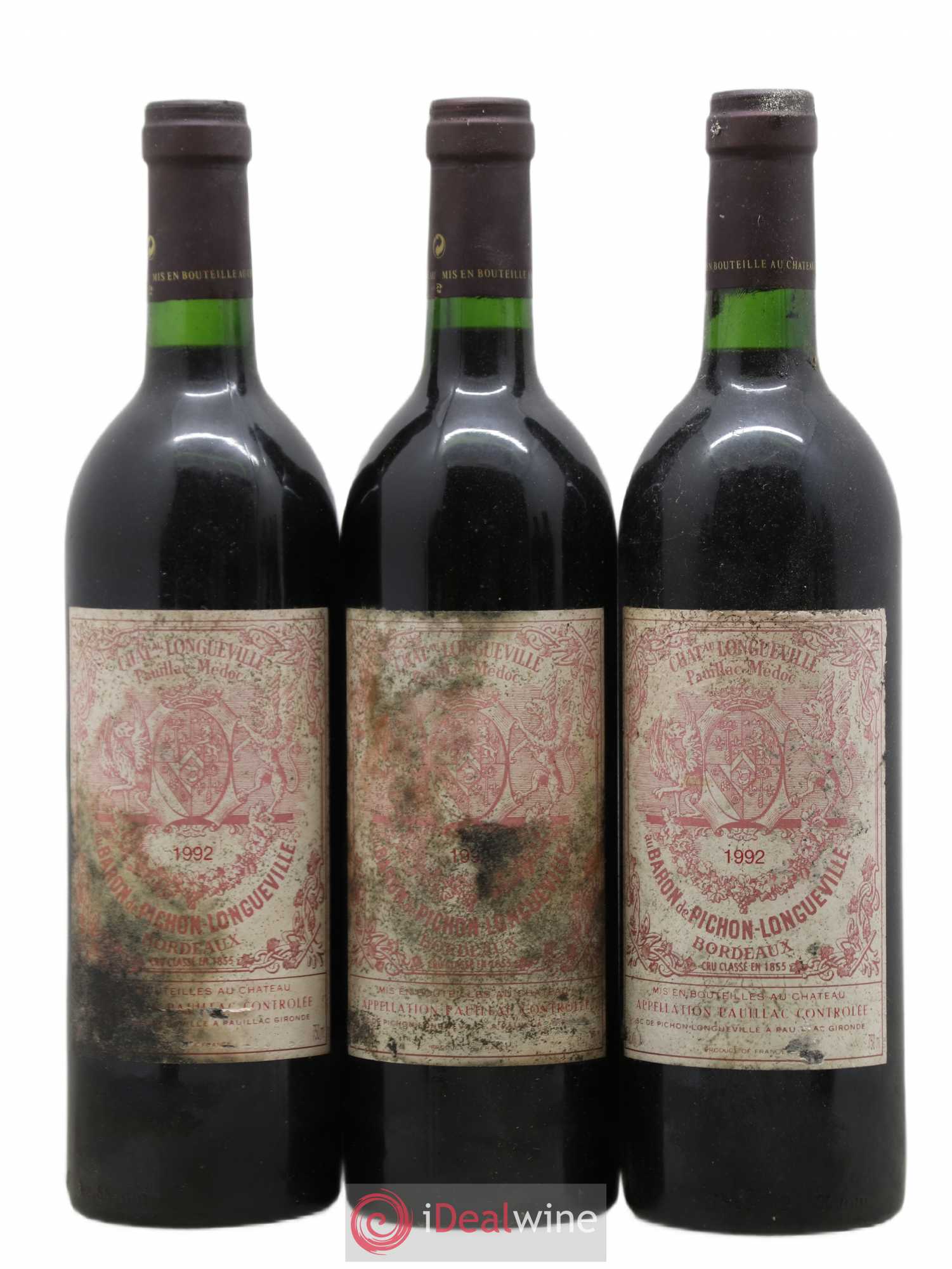 Pichon Longueville Baron 2ème Grand Cru Classé 1992 - Lot de 6 bouteilles - 1