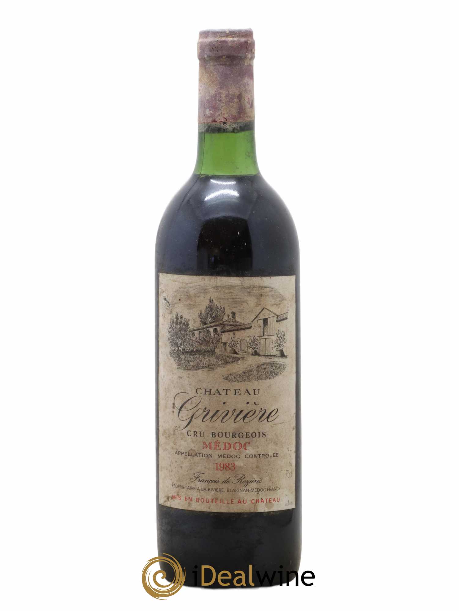 Château Grivière Cru Bourgeois 1983 - Lot de 1 bouteille - 0