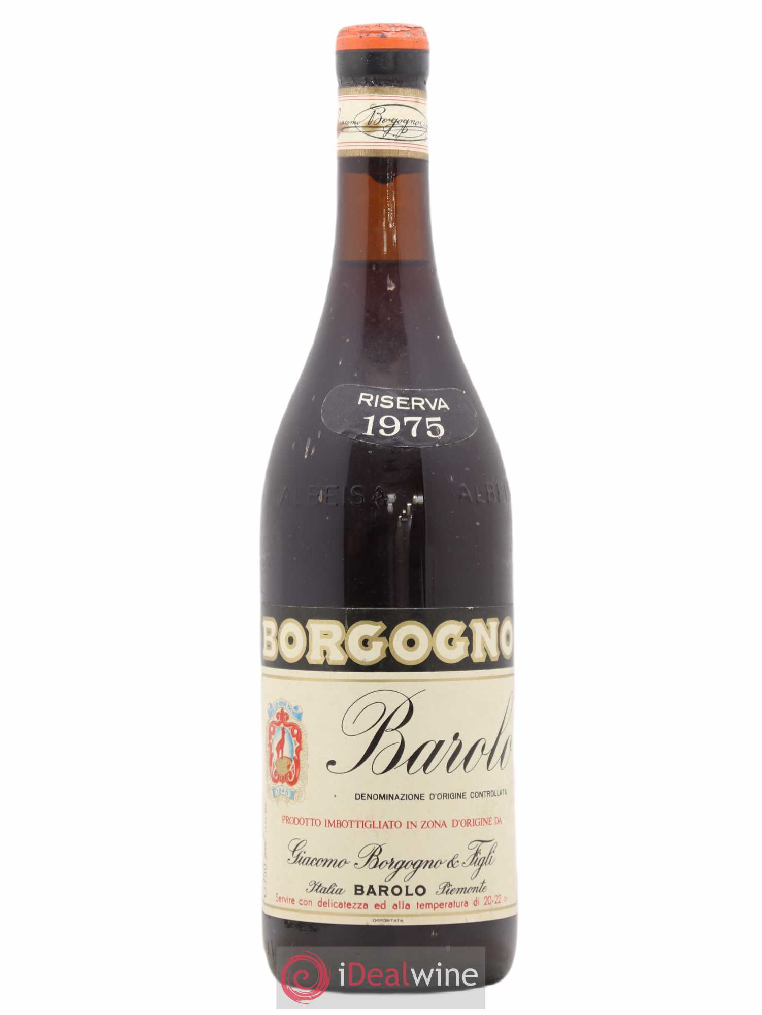 Barolo DOCG Riserva Giacomo Borgogno 1975 - Lot de 1 bouteille - 0