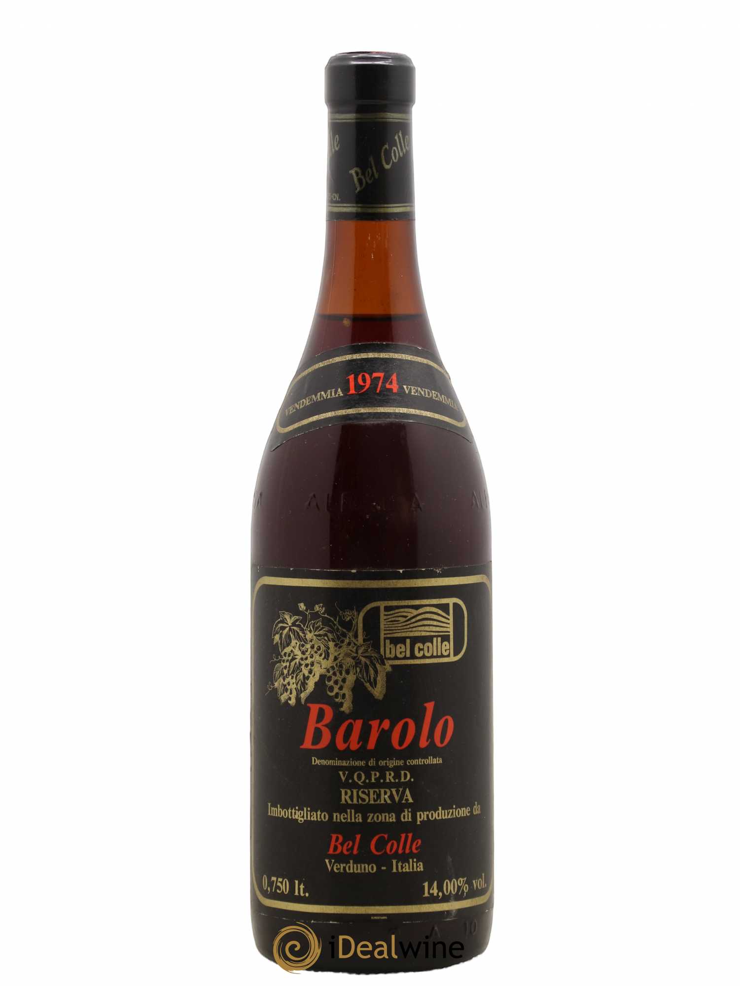 Barolo DOCG Bel Colle Riserva 1974 - Lot de 1 bouteille - 0