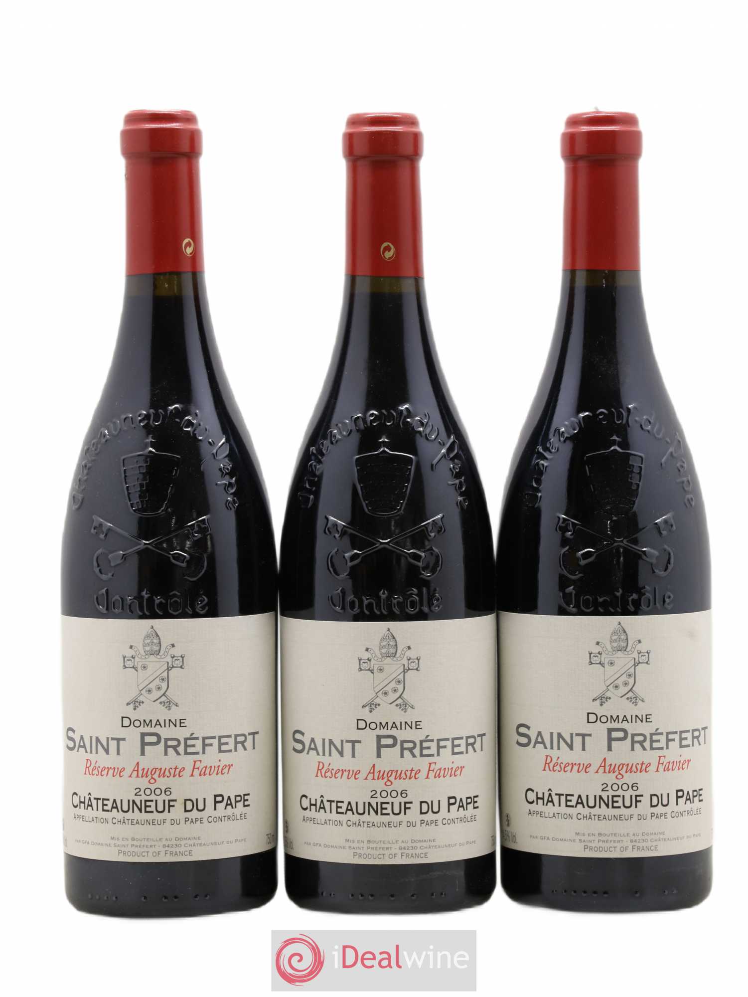 Châteauneuf-du-Pape Réserve Auguste Favier Domaine Saint-Préfert 2006 - Lot de 3 bouteilles - 0