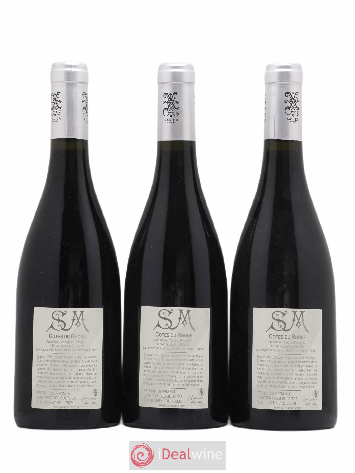 Côtes du Rhône SM Xavier Vignon - Lot de 3 bouteilles - 1