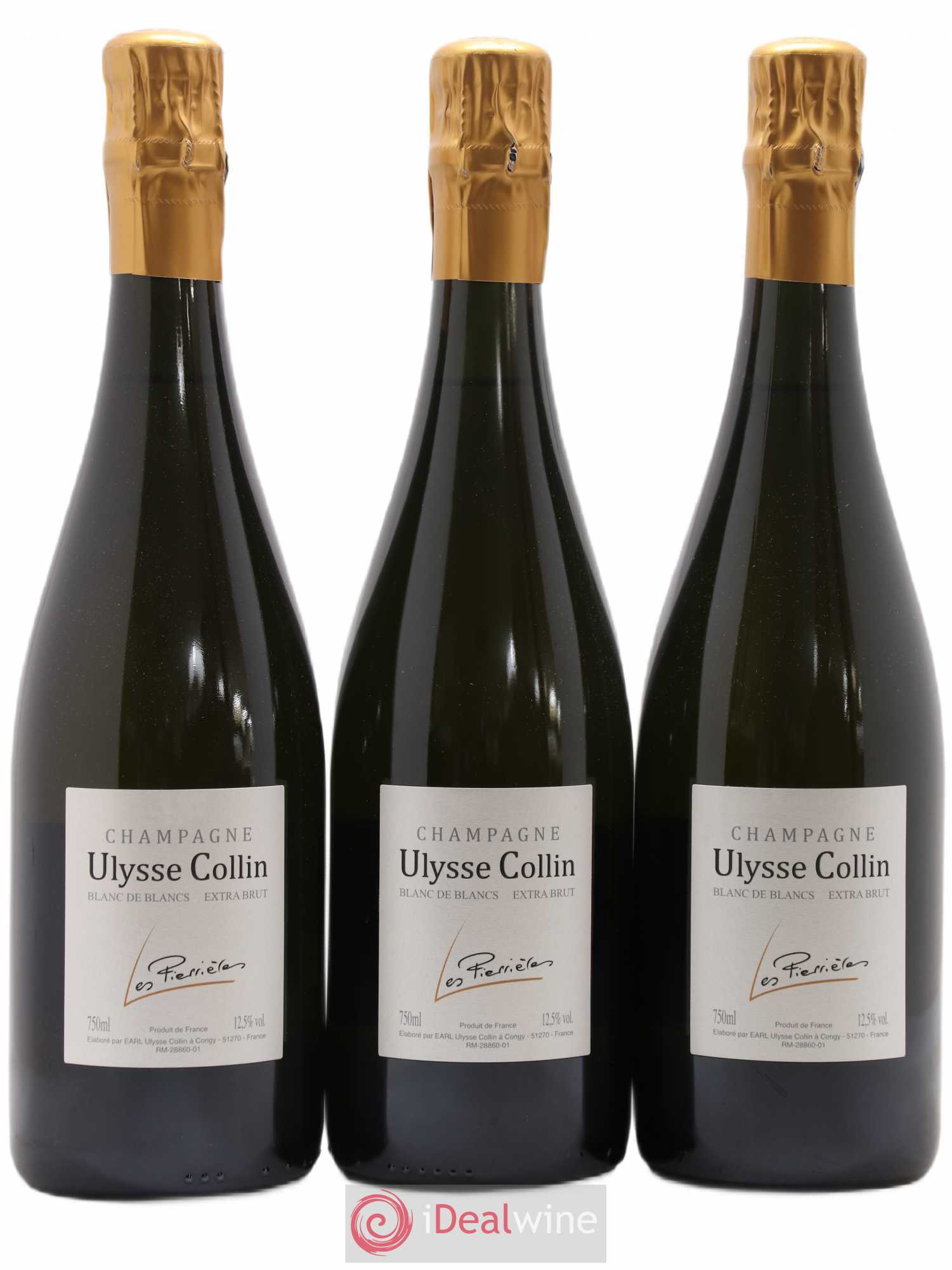 Blancs de Blancs Extra Brut Les Pierrières Ulysse Collin - Lot de 3 bouteilles - 0