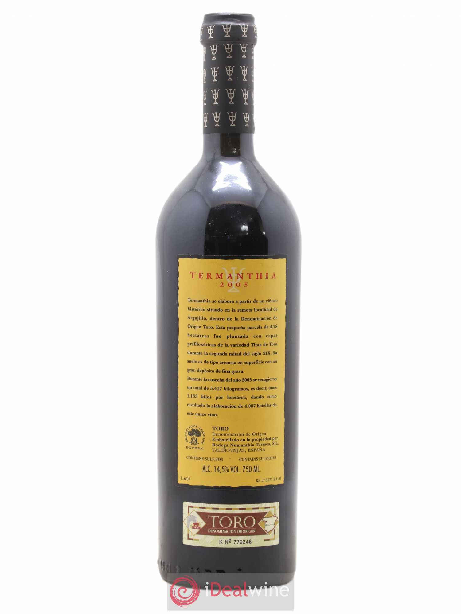 Toro DO Bodega Numanthia Termanthia 2005 - Lot of 1 bottle - 1