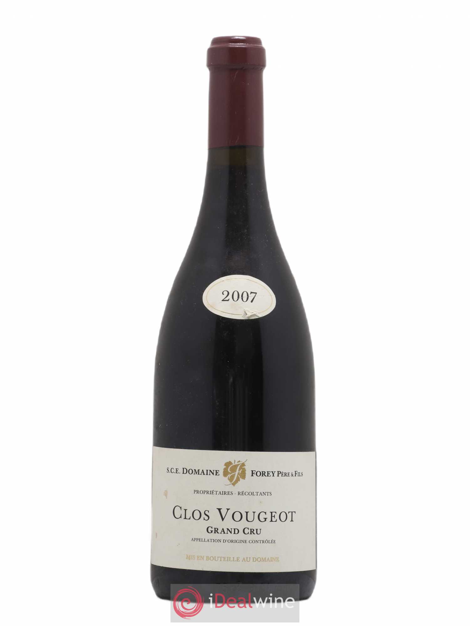 Clos de Vougeot Grand Cru Forey Père et Fils (Domaine) 2007 - Lot of 1 bottle - 0