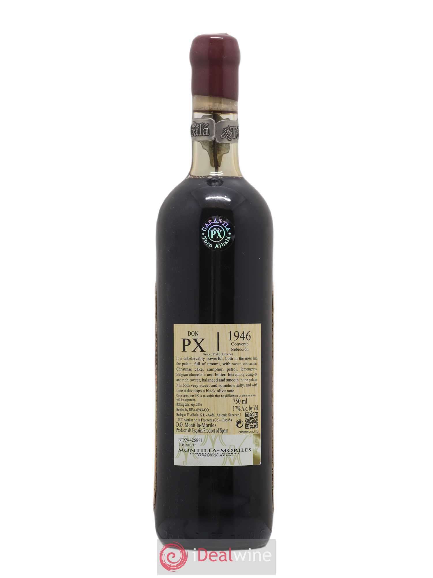 Montilla Moriles Don Px Toro Albala Convento Seleccion 1946 - Lot de 1 bouteille - 1