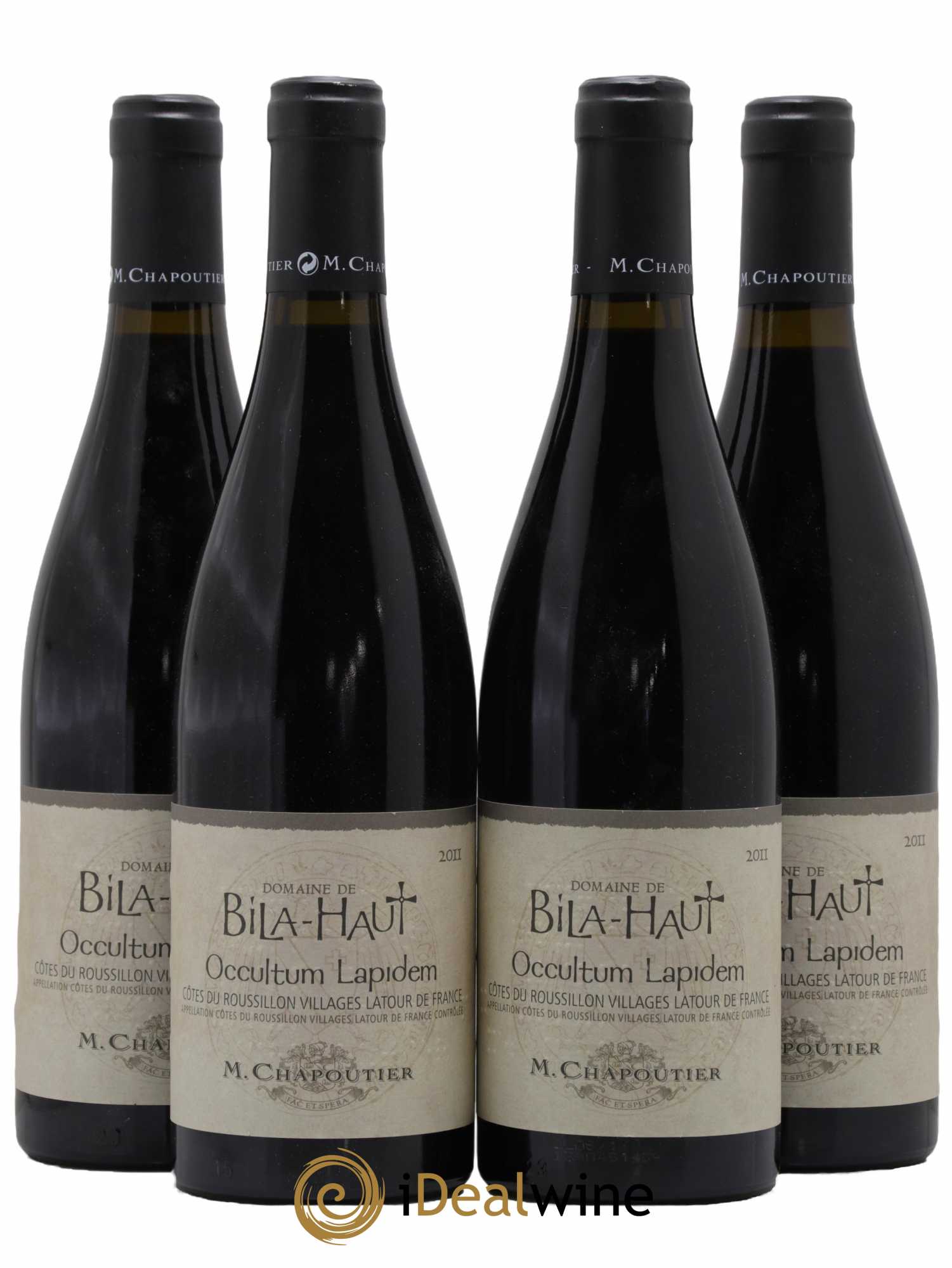 Côtes du Roussillon Villages Latour de France Bila-Haut (Domaine) Occultum Lapidem Chapoutier 2011 - Lot of 4 bottles - 0